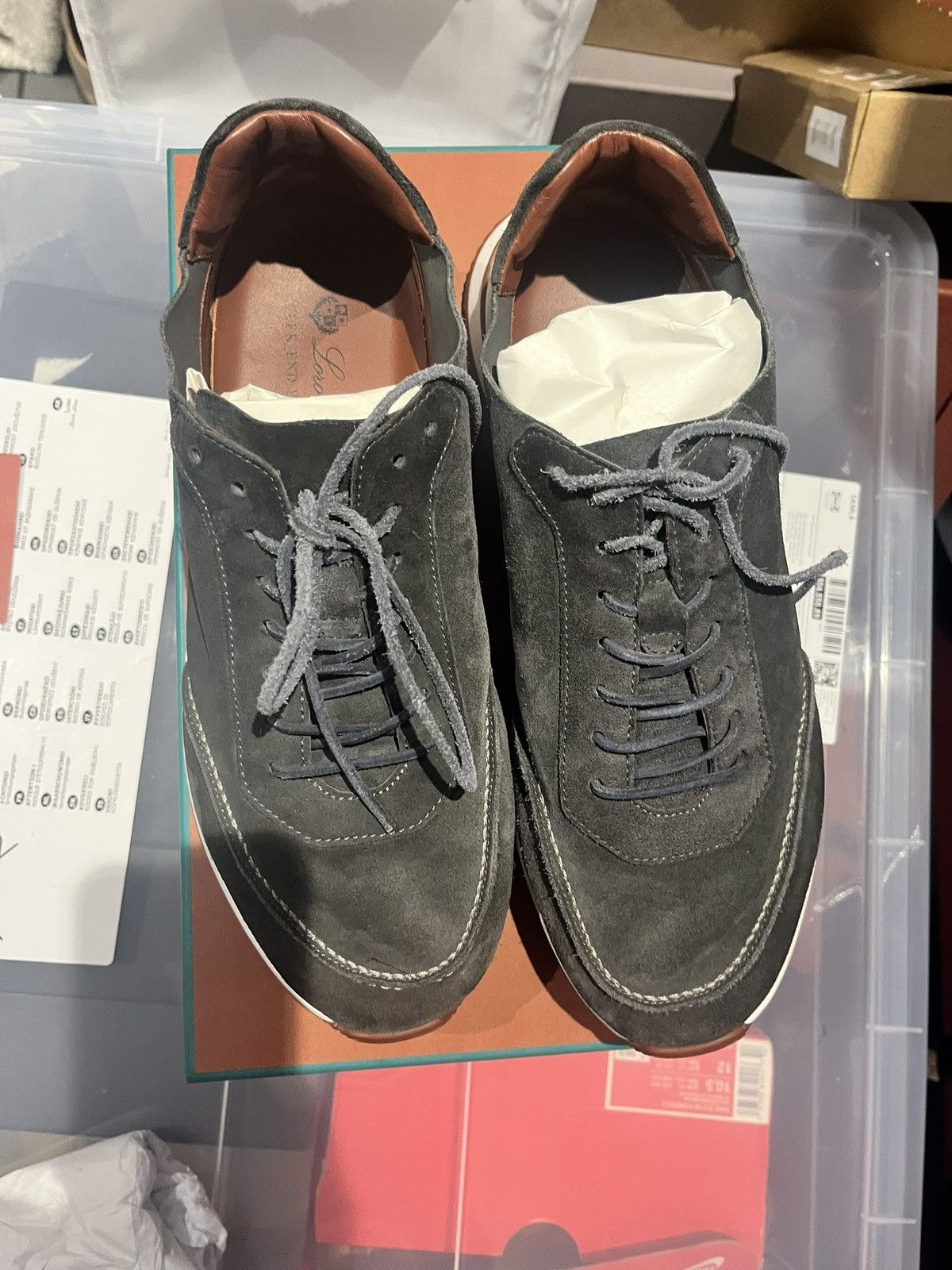 Loro Piana Loro Piana dark grey / black weekend walk uk 8 eu 42 Size US 9 / EU 42 - 2 Thumbnail