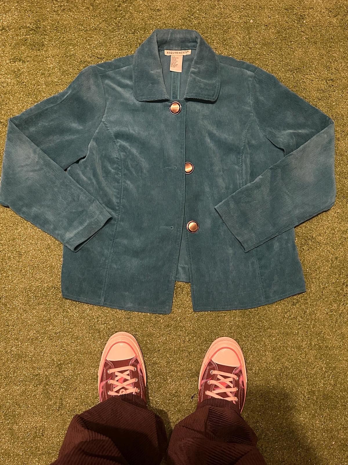 Other Vintage Women's Blue Corduroy Button-Up Jacket Size M / US 6-8 / IT 42-44 - 1 Thumbnail