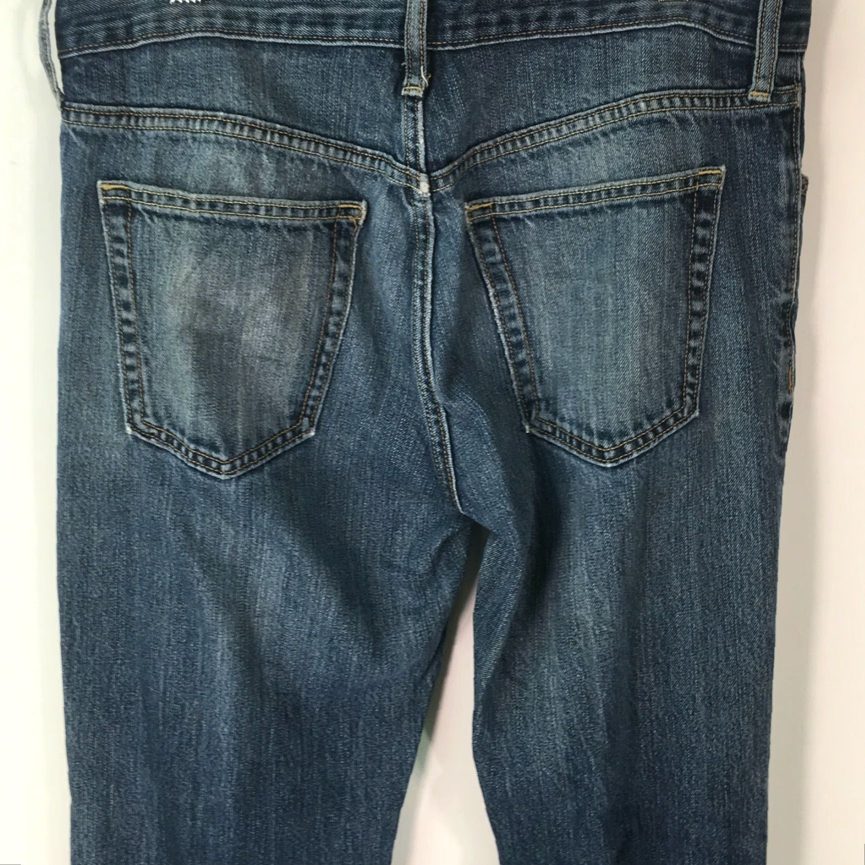 Old Navy Old Navy Womens Bootcut Jeans Blue Distressed Denim Mid Rise 33X32 Regular 5-Pocket Slim Fit Womens Jeans Size 24" / US 00 / IT 34 - 3 Thumbnail