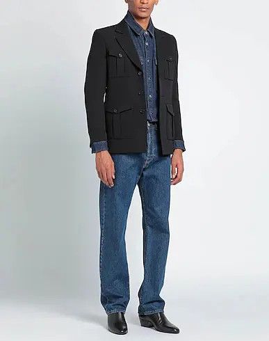 Saint Laurent Paris o1bcso1str1124 Saharienne Jacket in Black Size US S / EU 44-46 / 1 - 4 Thumbnail