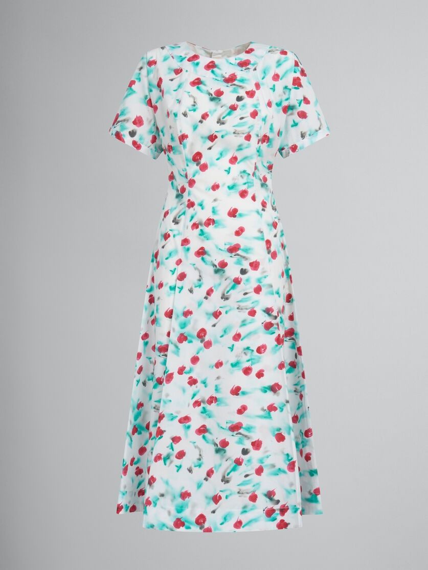 Marni o1f1d3z0525 Poplin Midi Dress With Reverie Print Multicolor Size XL / US 12-14 / IT 48-50 - 1 Thumbnail