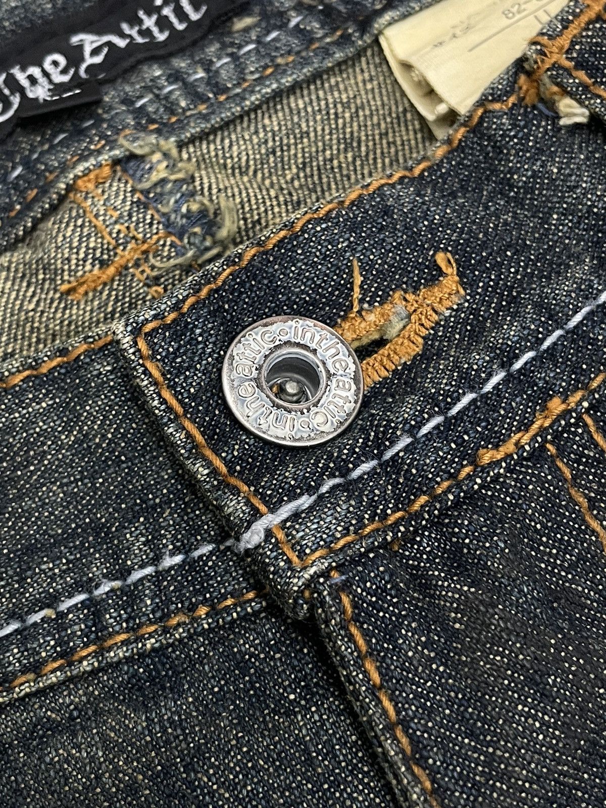 20471120 In the Attic Crazy Muddy Distressed Stud Japan Punk Denim Size US 32 / EU 48 - 10 Thumbnail