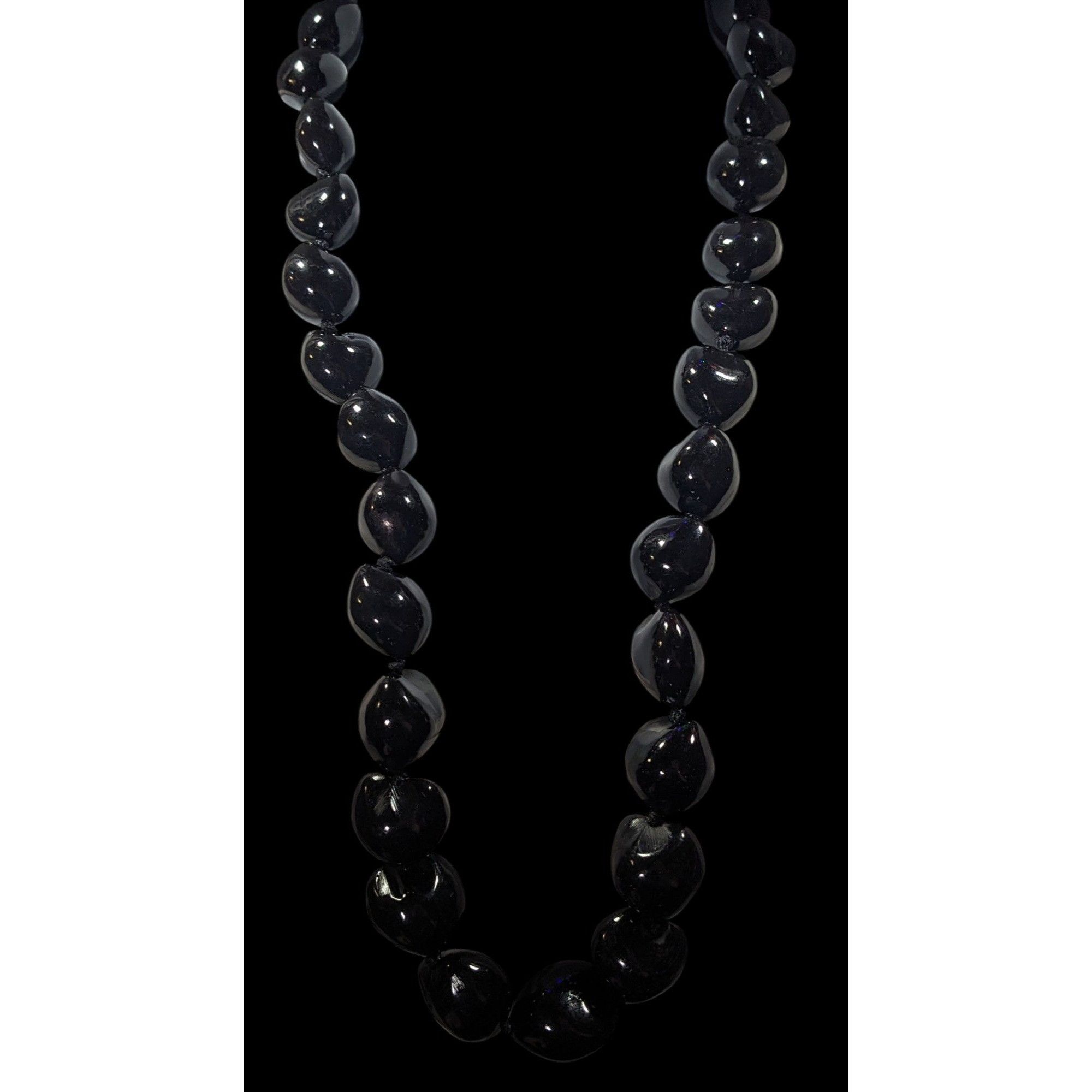Other Drums Of The Pacific Black Hawaiian Kukui Nut Necklace Size ONE SIZE - 4 Thumbnail