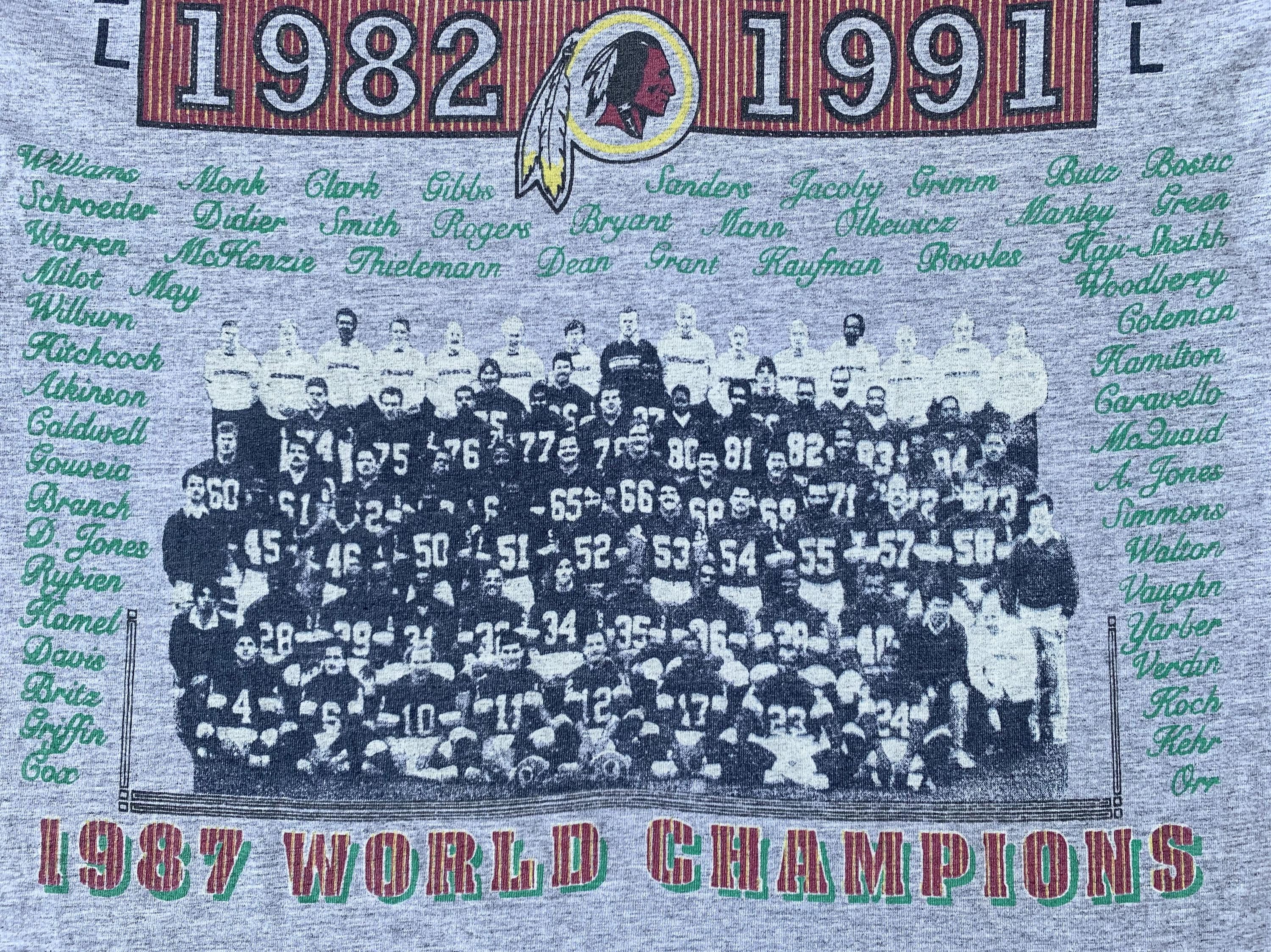 NFL Vintage 1991 WASHINGTON Redskins T shirt Tee 90s Commanders Size US M / EU 48-50 / 2 - 5 Thumbnail