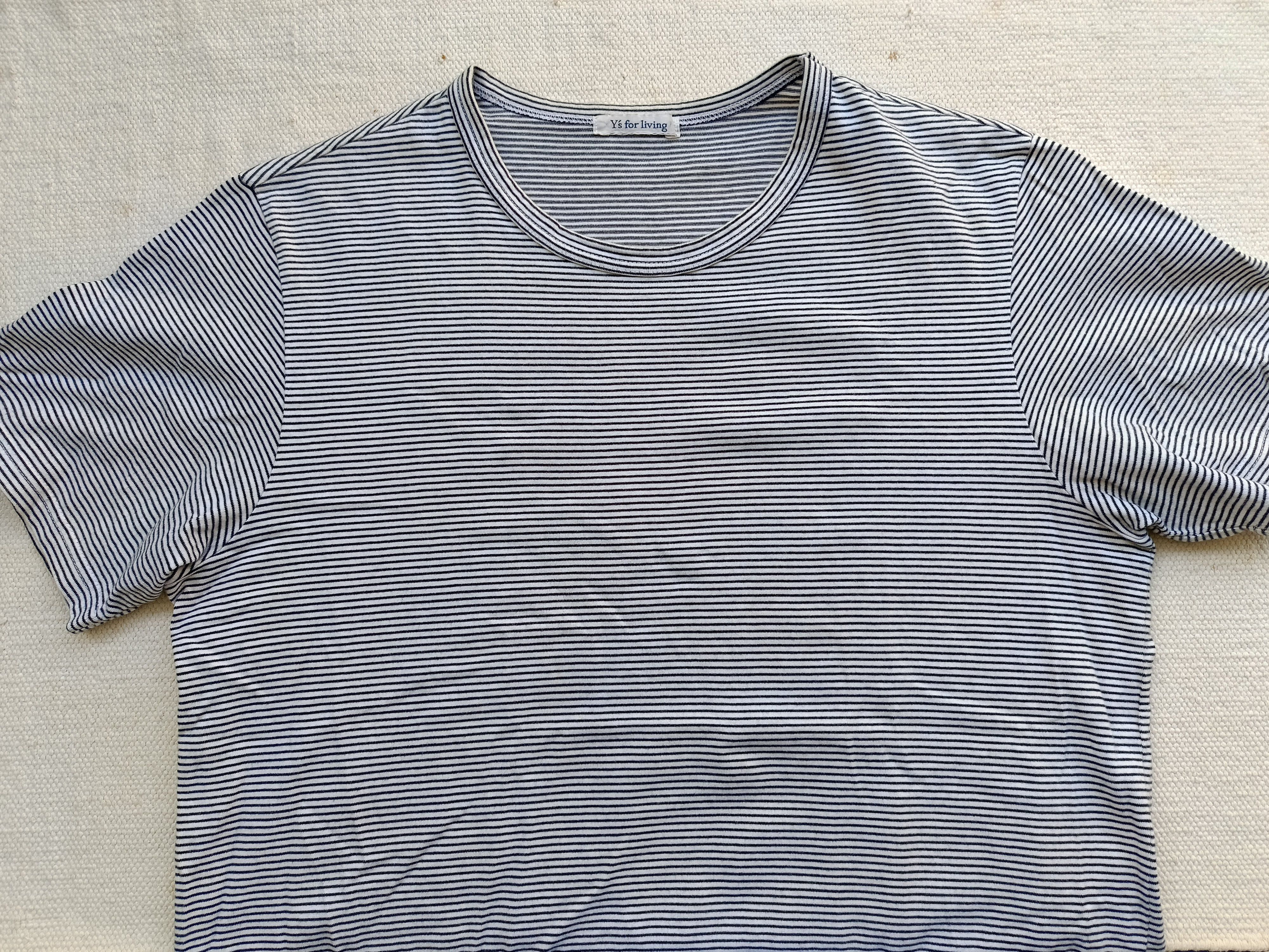 Yohji Yamamoto Yohji Yamamoto Y's Ys for living blue striped large tshirt Size US L / EU 52-54 / 3 - 9 Thumbnail
