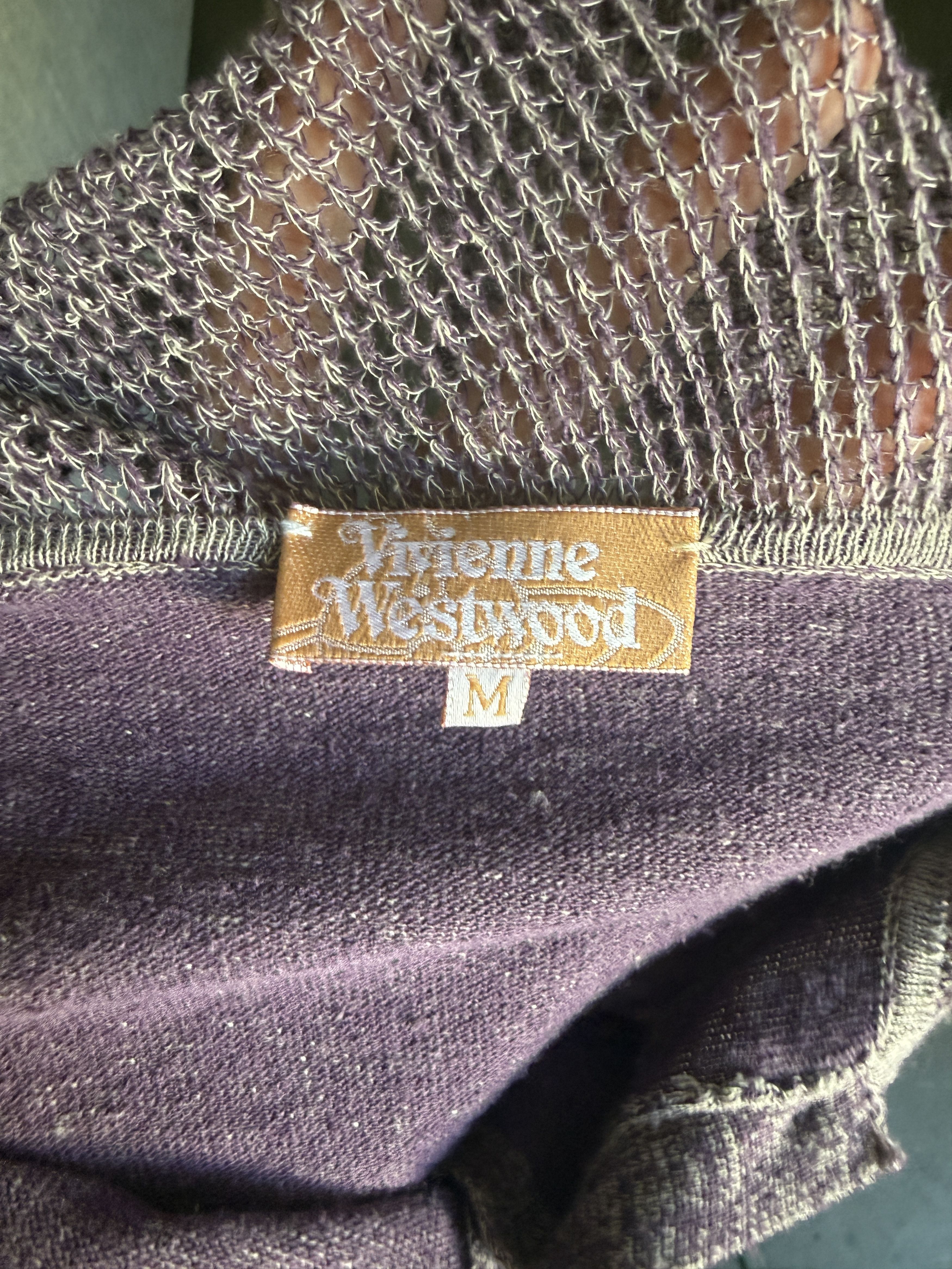 Vivienne Westwood New 2014 Gold Label Purple Knitted Silk Yarn Polo Size M / US 6-8 / IT 42-44 - 10 Thumbnail