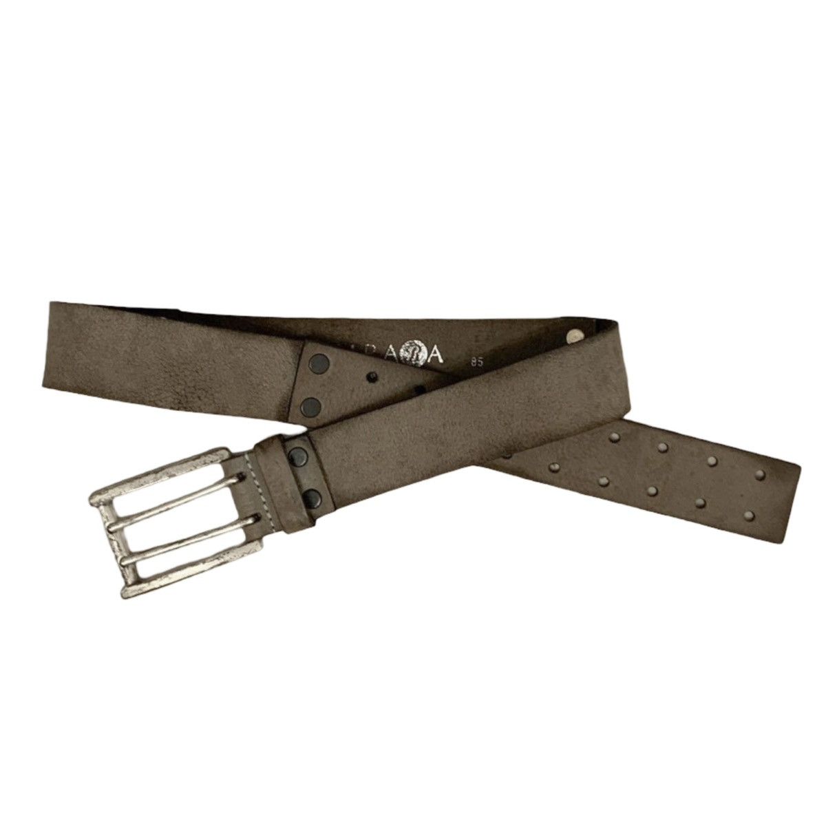 Vintage archive handmade leather beige belt Size ONE SIZE - 1 Thumbnail