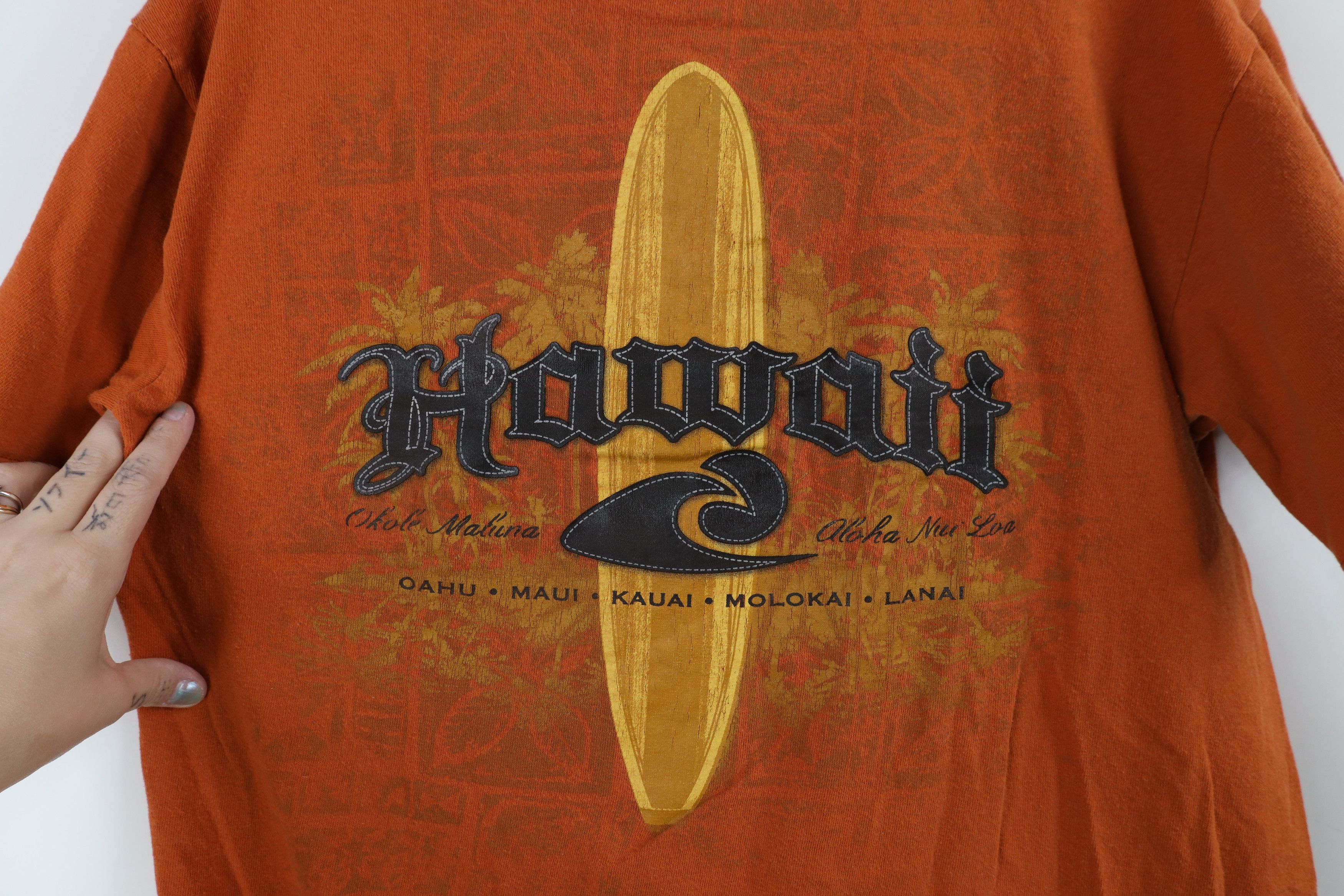 Vintage Vintage 90s Streetwear Hawaii Surfing T-Shirt Orange Size US M / EU 48-50 / 2 - 7 Thumbnail