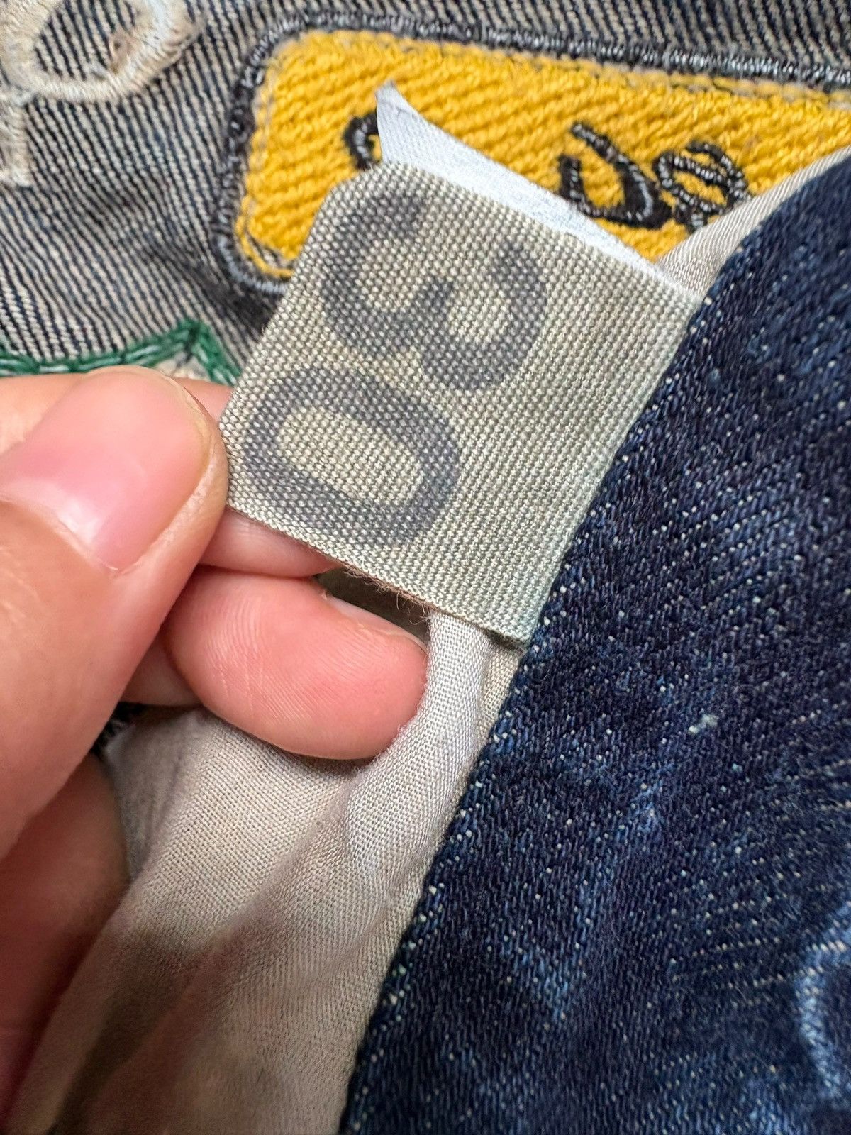 Japanese Brand Vintage Japanese Brand Patch Embellish Mud Wash Loose Jean Size US 34 / EU 50 - 11 Thumbnail