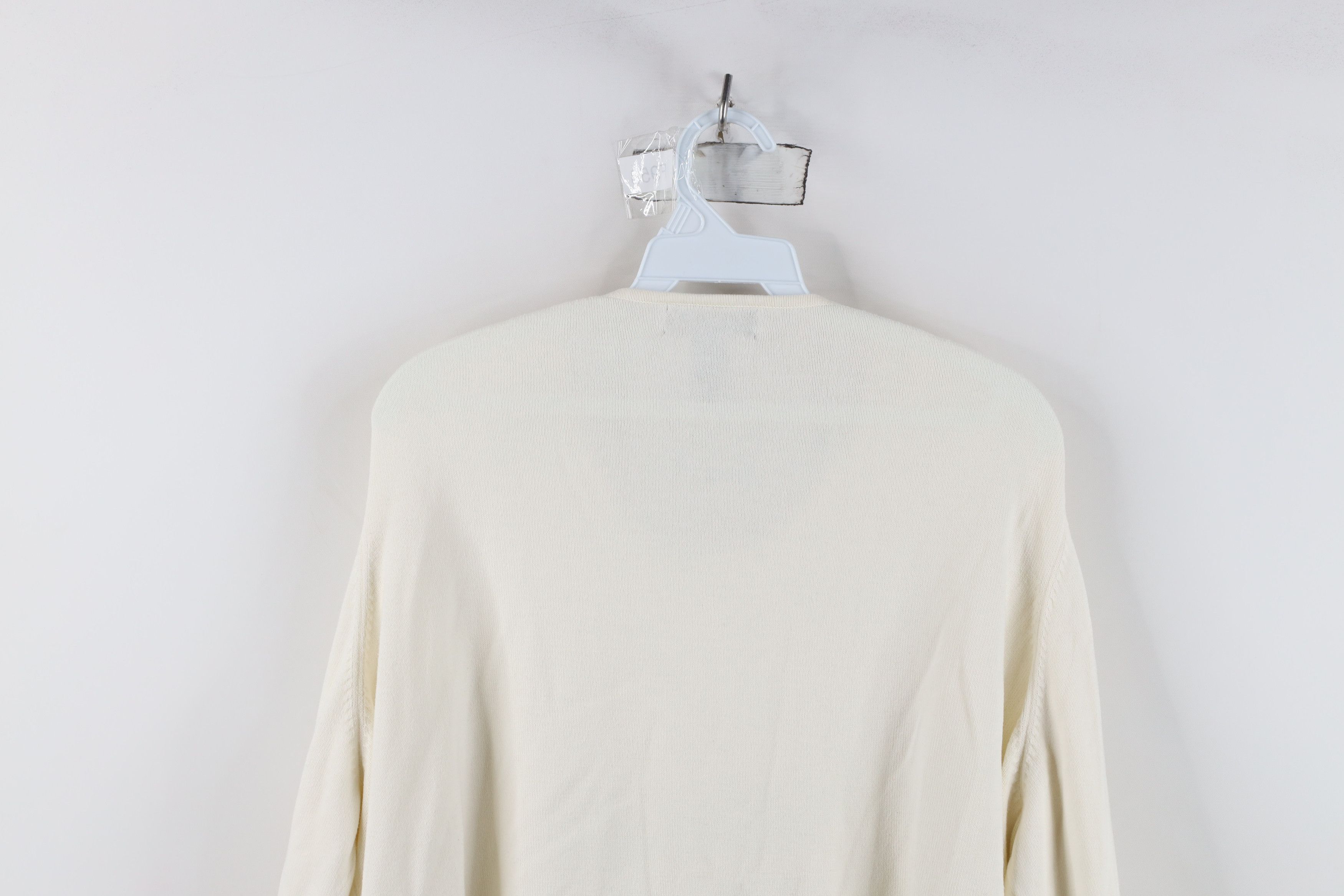 Lands' End Vintage 90s Lands End Lightweight Ribbed Knit Sweater Cream Size XXL / US 16-18 / IT 52-54 - 11 Thumbnail