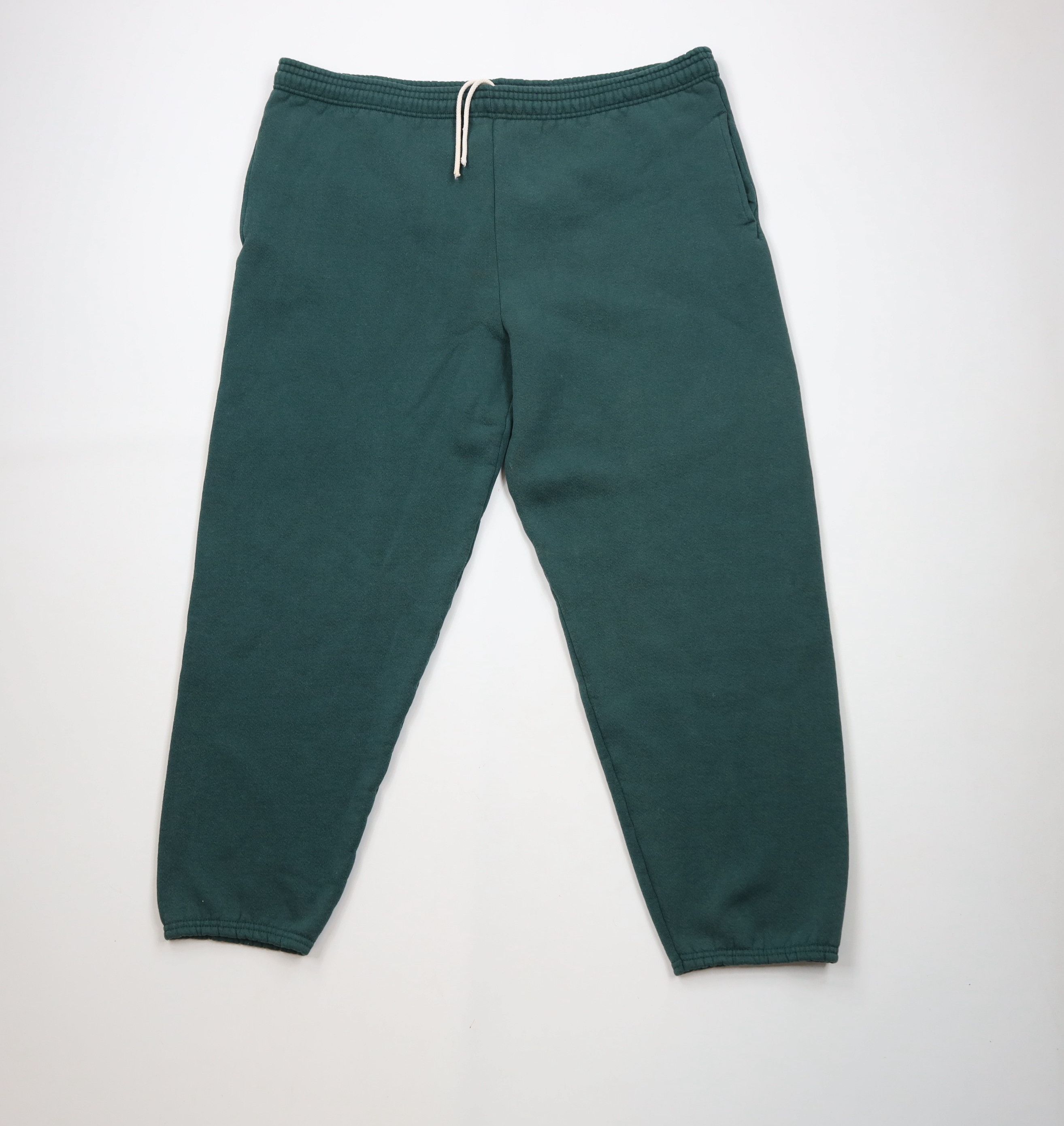 Vintage Vintage 90s Streetwear Cuffed Sweatpants Joggers Green USA Size US 40 / EU 56 - 1 Thumbnail