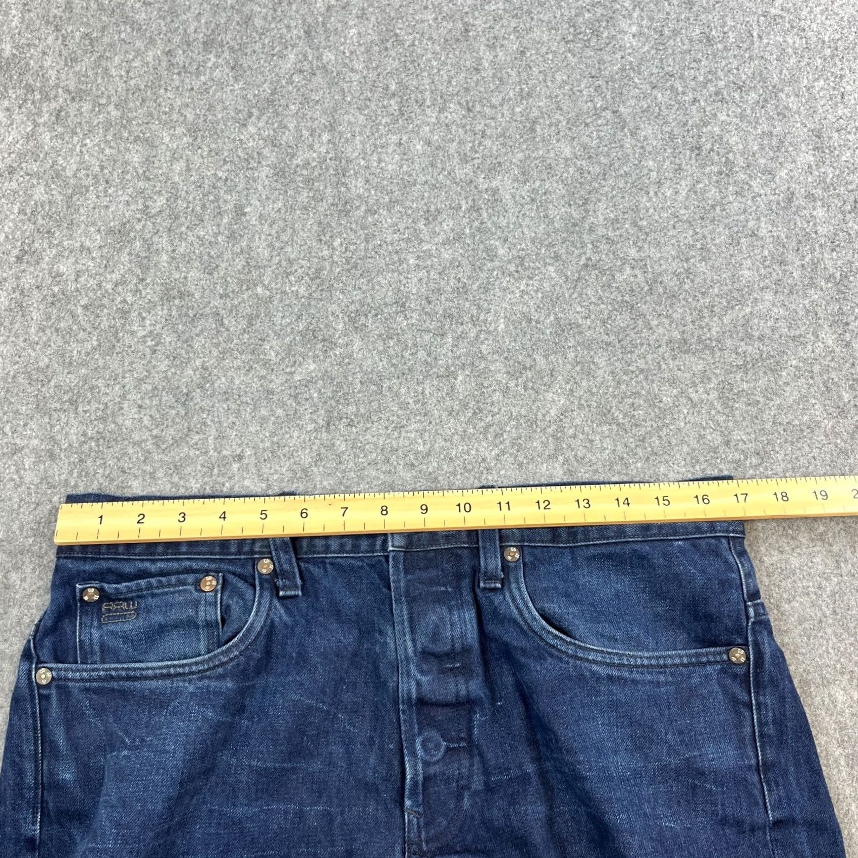 G-Star G-Star Mens Jeans Regular Straight 34 Dark Wash Blue 100% Cotton Button Fly Size US 34 / EU 50 - 6 Thumbnail