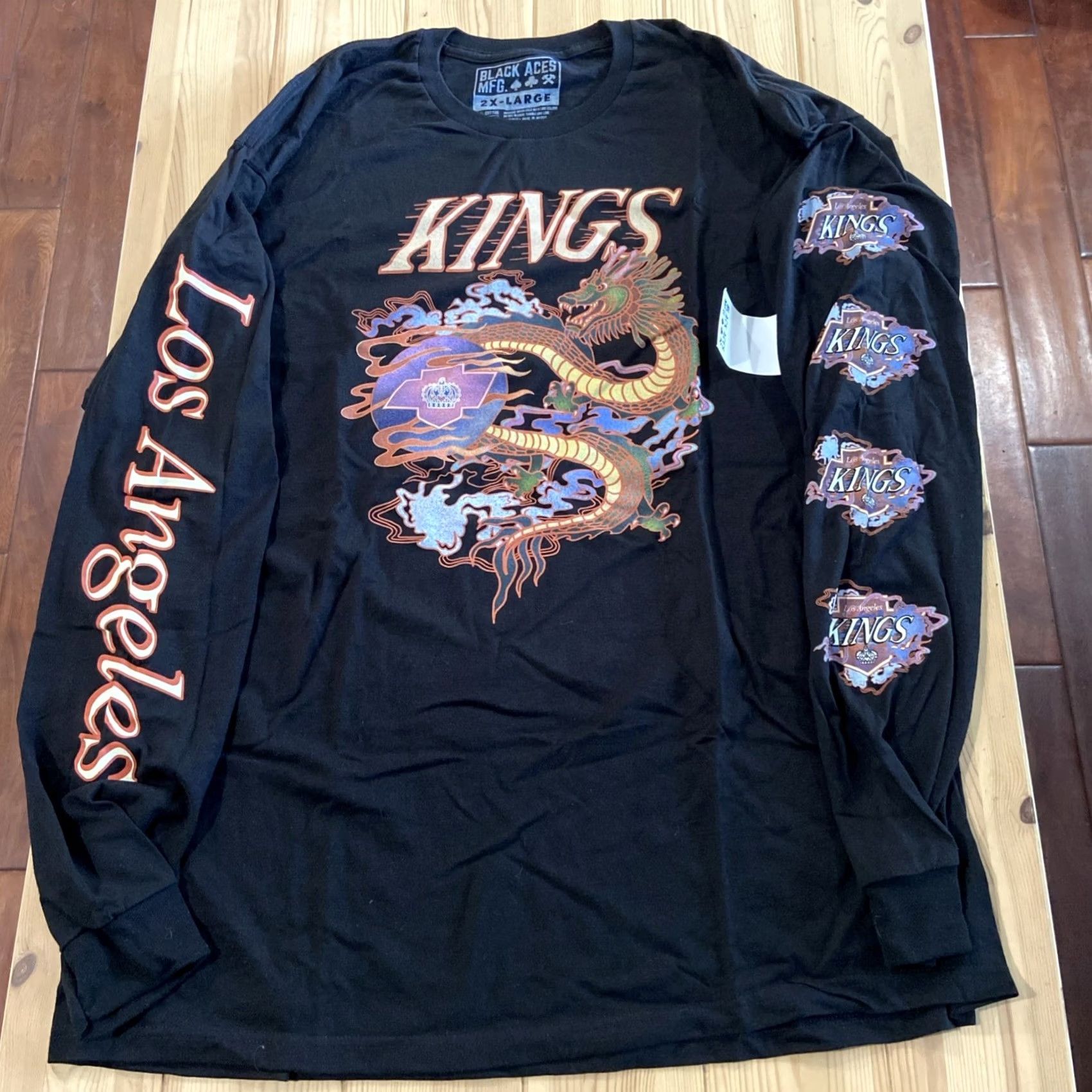 Vintage NWT BLACK ACES × LA KINGS COLLABORATION L/S TEE Dragon 2XL Size US XXL / EU 58 / 5 - 2 Thumbnail