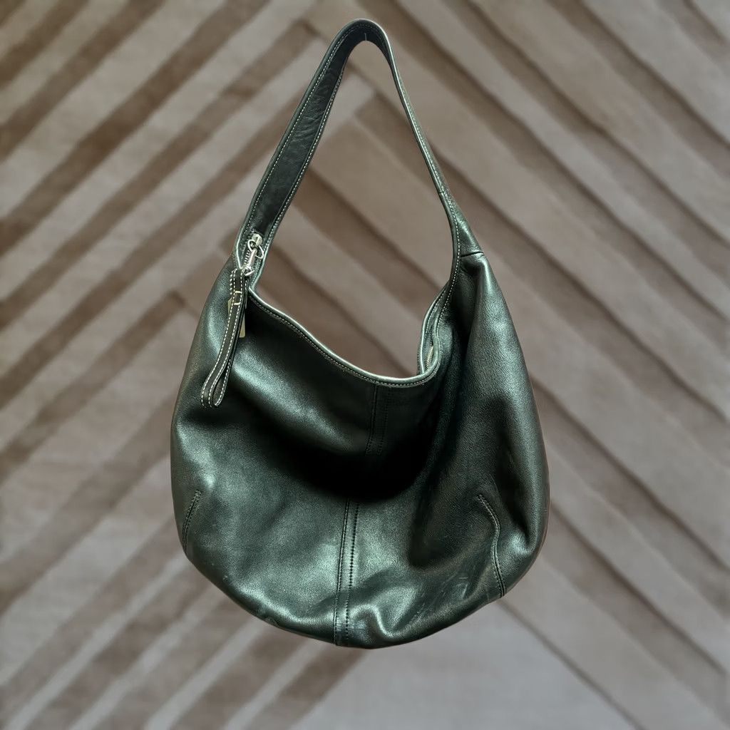 VINTAGE Coach Ergo 9221 Black Leather Hobo Shoulder Bag Y2K Slouch 