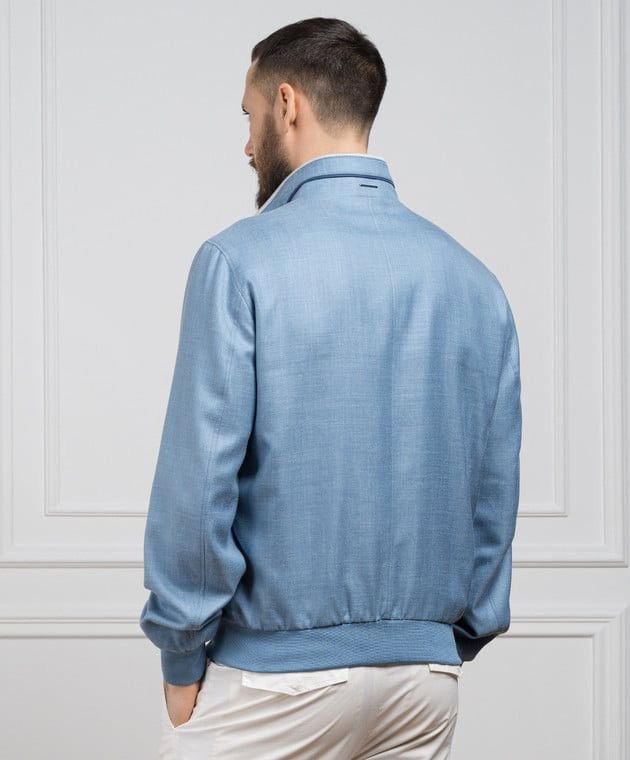 Stefano Ricci RRP~$5790 Stefano Ricci Wool Silk Linen Bomber Jacket Zip Size US L / EU 52-54 / 3 - 2 Thumbnail
