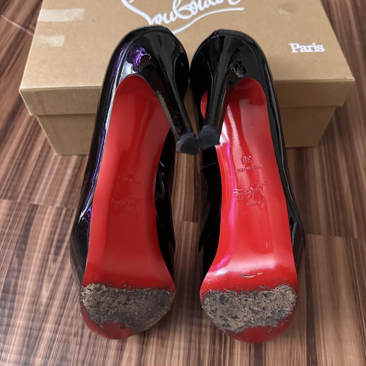 Christian Louboutin × Designer Christian Louboutins Bianca 120 Leather Red Bottom Heels Size US 6 / IT 36 - 3 Thumbnail