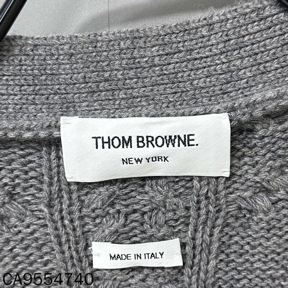 Thom Browne Thom Browne Gray Woven Cardigan Handbag Detail 40 Size M / US 6-8 / IT 42-44 - 4 Thumbnail