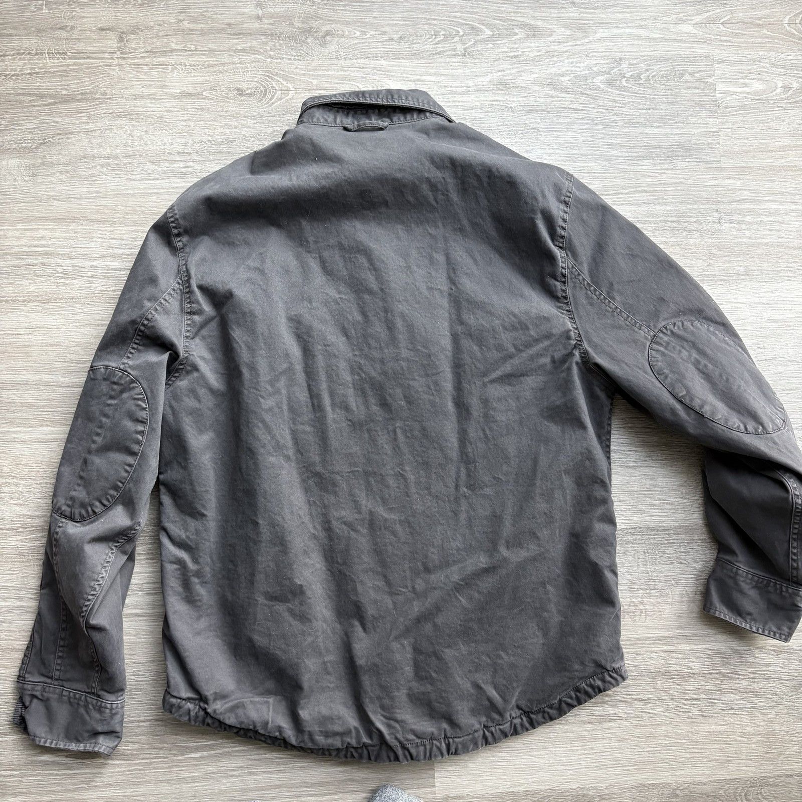 JACHS NY JACHS Men's L Gray Flannel Lined Shirt Jacket Elbow Patches Size US L / EU 52-54 / 3 - 11 Thumbnail