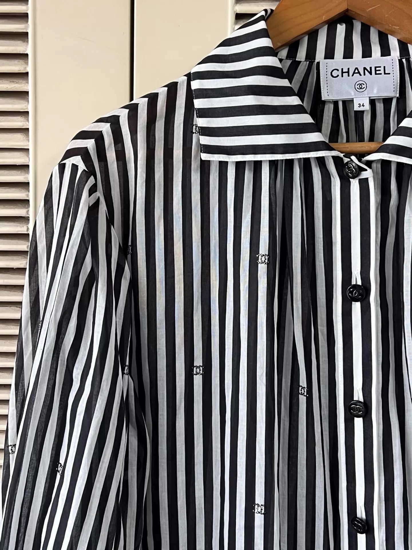 Chanel Chanel 24M B&W Striped Cake Skirt 34 CC Logo Size XS / US 0-2 / IT 36-38 - 4 Thumbnail