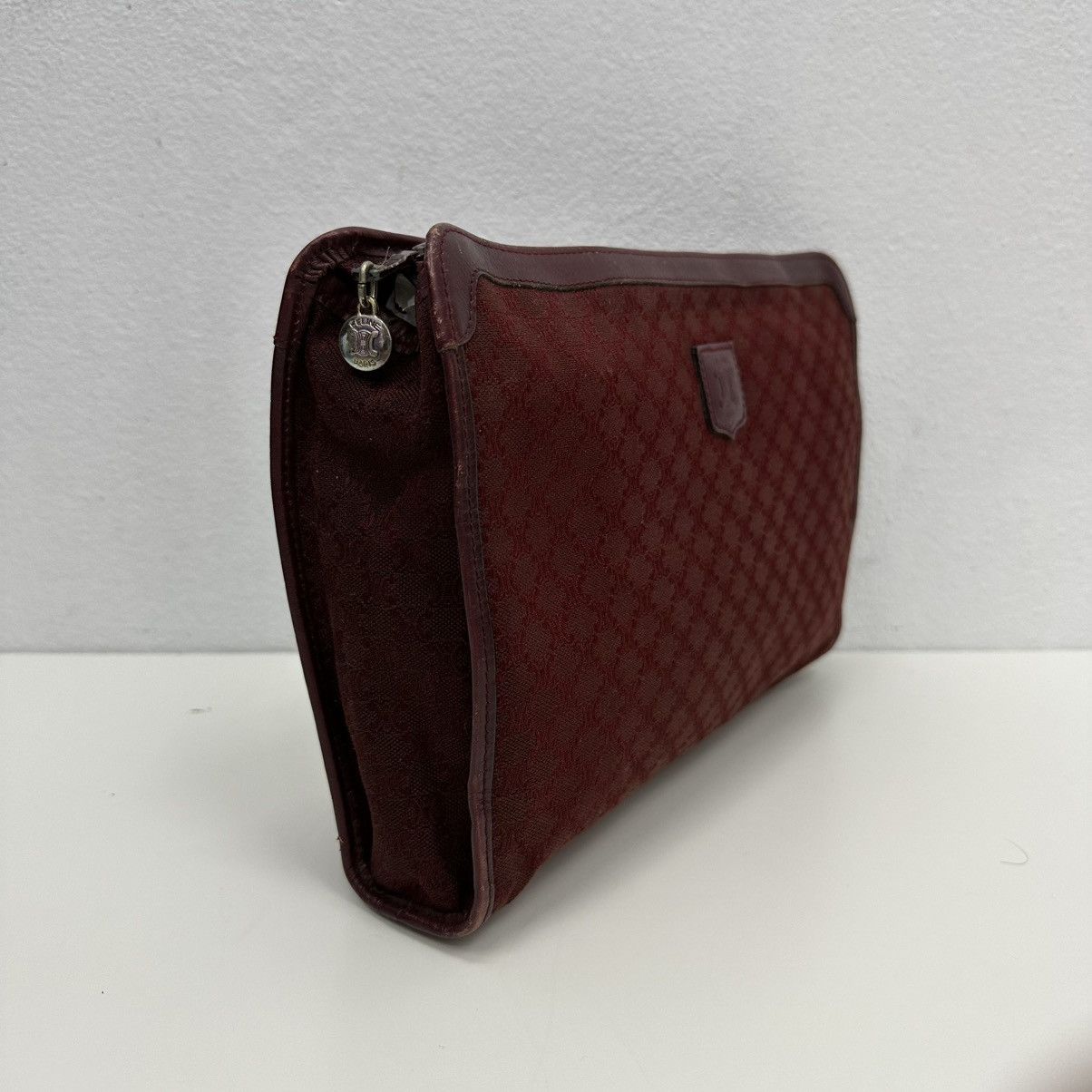 Celine AUTHENTIC CELINE MACADAM TRIOMPHE LEATHER CLUTCH BAG Size ONE SIZE - 3 Thumbnail