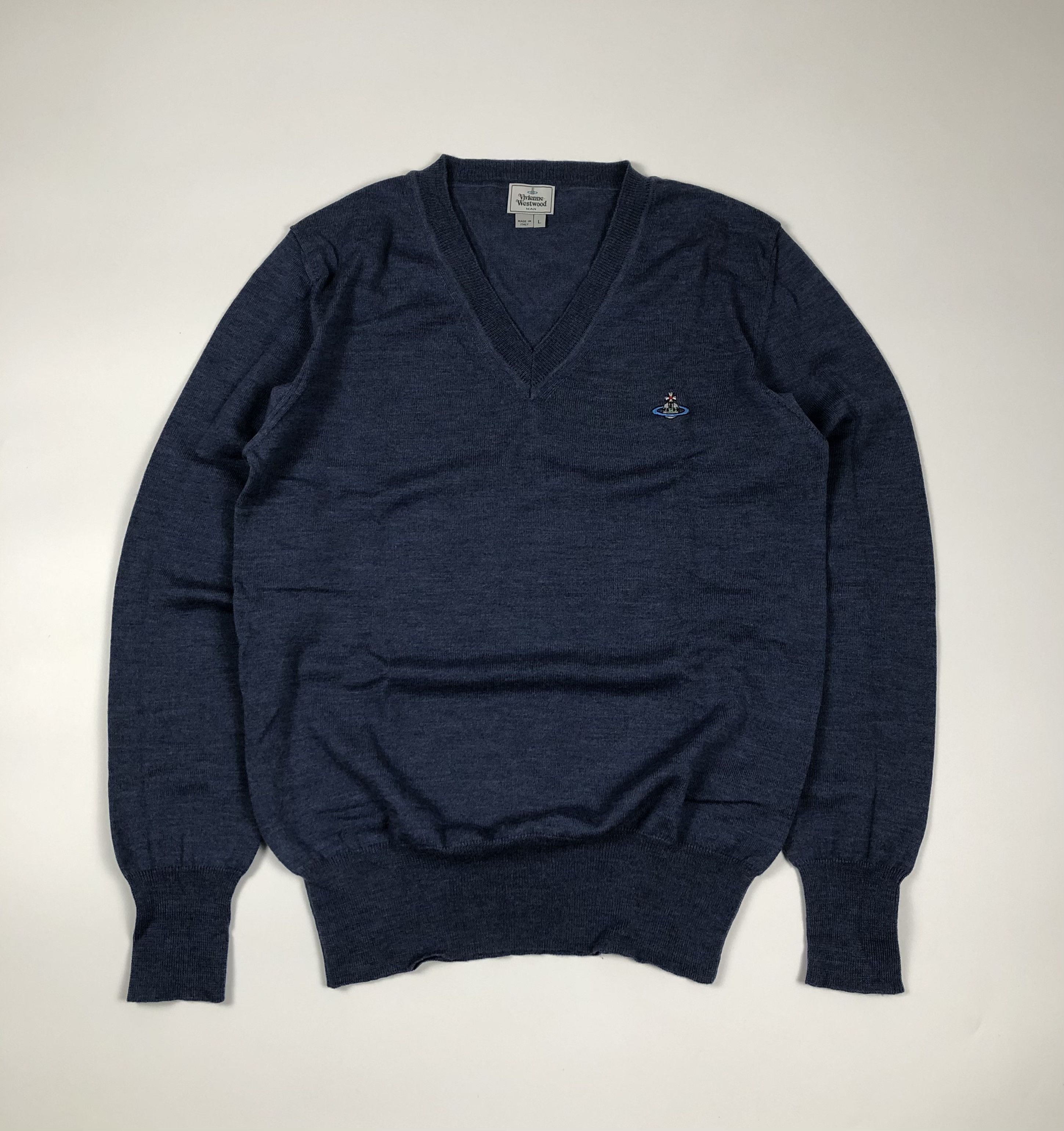 Vivienne Westwood Vivienne Westwood V-Neck Wool Jumper Size US L / EU 52-54 / 3 - 1 Thumbnail