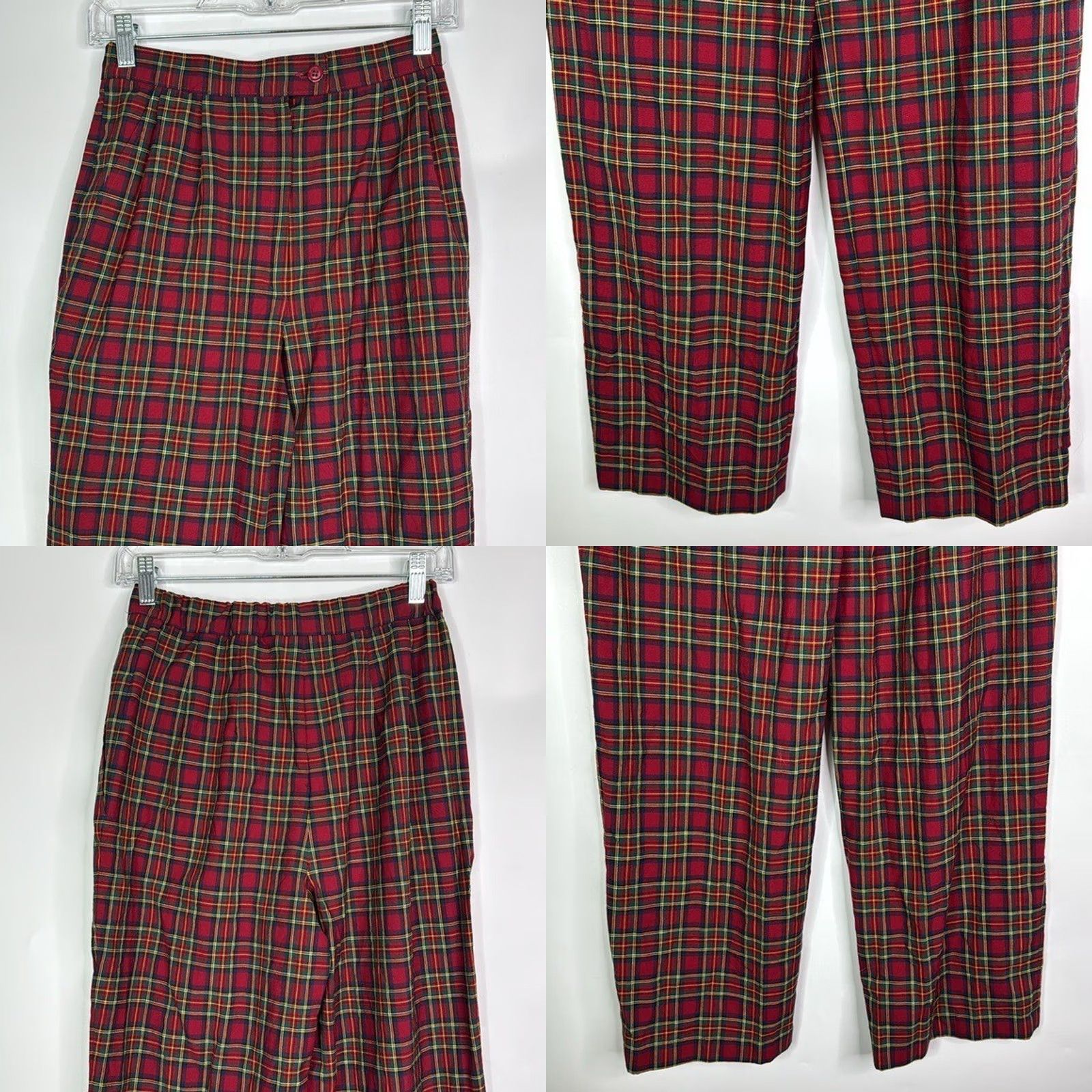 Pendleton VINTAGE Pendleton Red Wool Royal Stewart Tartan Jacket Pants Set Size S/8 Size 28" / US 6 / IT 42 - 8 Thumbnail