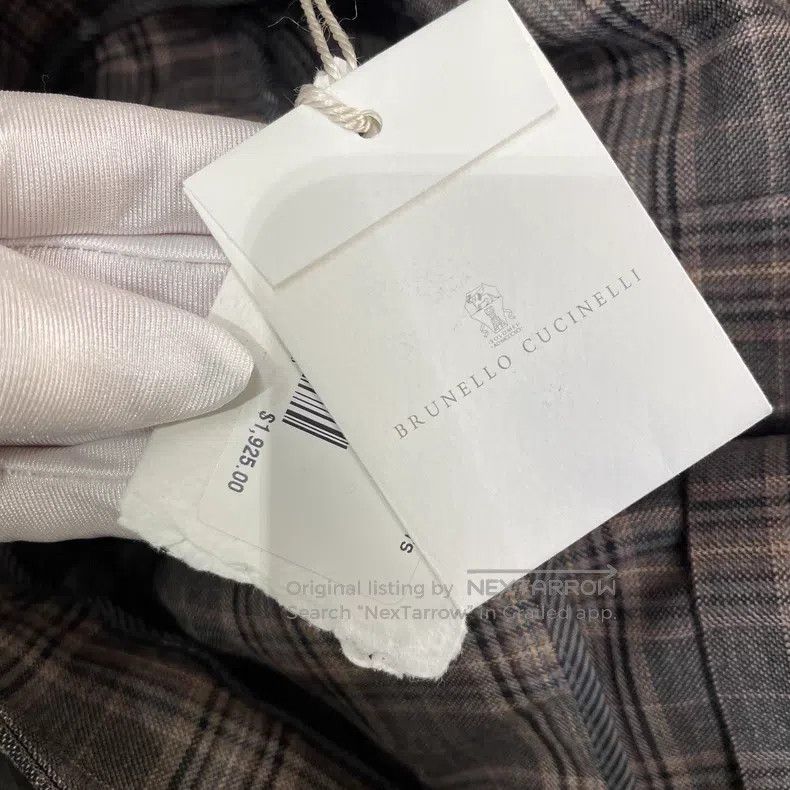 Brunello Cucinelli Brunello Cucinelli Caramel Plaid New Wool Trousers Size 28" / US 6 / IT 42 - 8 Thumbnail