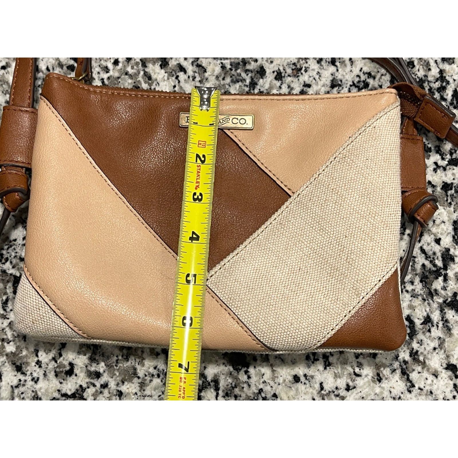 Frye Frye Patchwork Top Zip Crossbody Bag Brown Multi Womens Small Brown Multi Crossbody Patchwork Bag Size S / US 4 / IT 40 - 4 Thumbnail