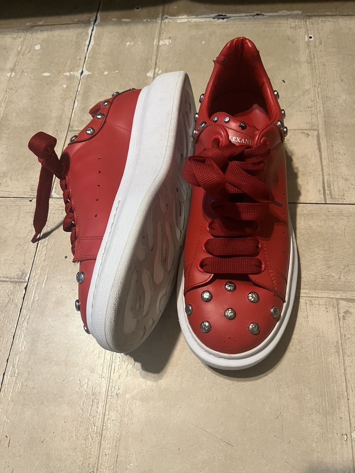 Alexander McQueen Red Studded Alexander McQueen Size 40 Size US 8 / EU 41 - 1 Thumbnail