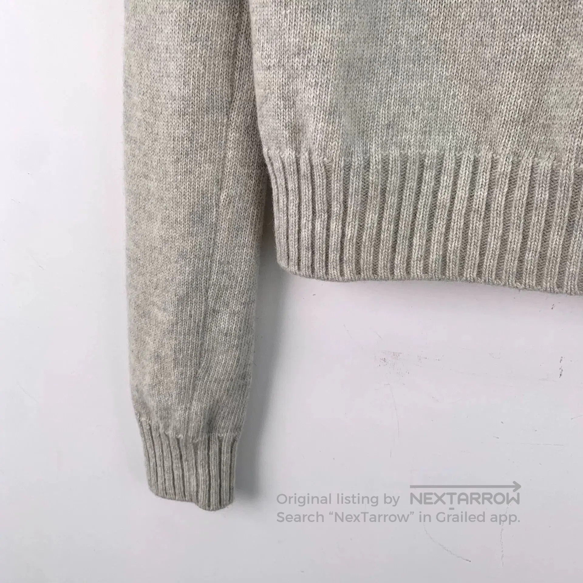 Loewe gray logo embroidered wool knit sweater. Size US XS / EU 42 / 0 - 4 Thumbnail