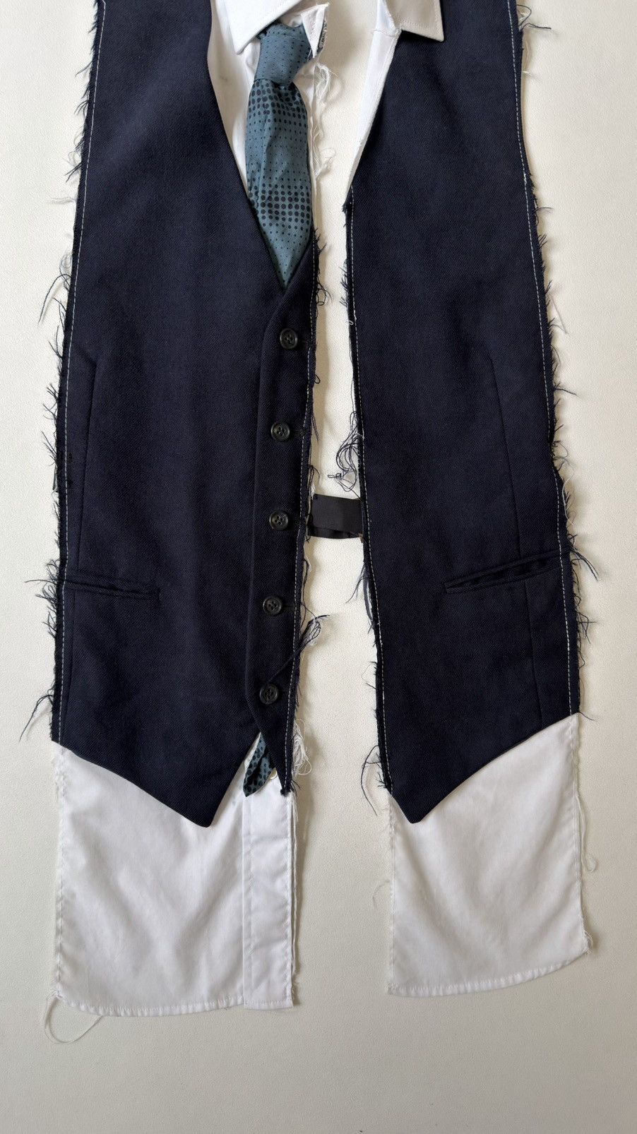Maison Margiela ⓪ Artisanal Reworked Shirt+Tie+Vest Size US M / EU 48-50 / 2 - 11 Thumbnail