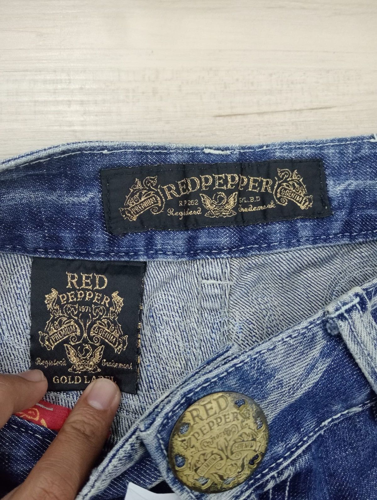 Designer × Japanese Brand Red Pepper distressed flared denim Size US 30 / EU 46 - 5 Thumbnail