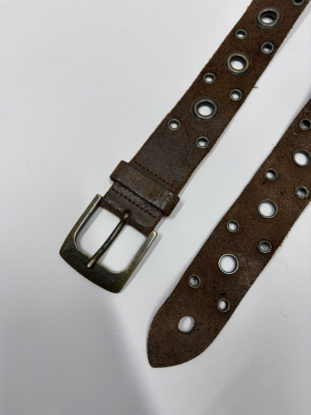 Hysteric Glamour Vintage Y2K Rhinestones Like Number Nine Punk Leather Belt Size 34 - 23 Thumbnail