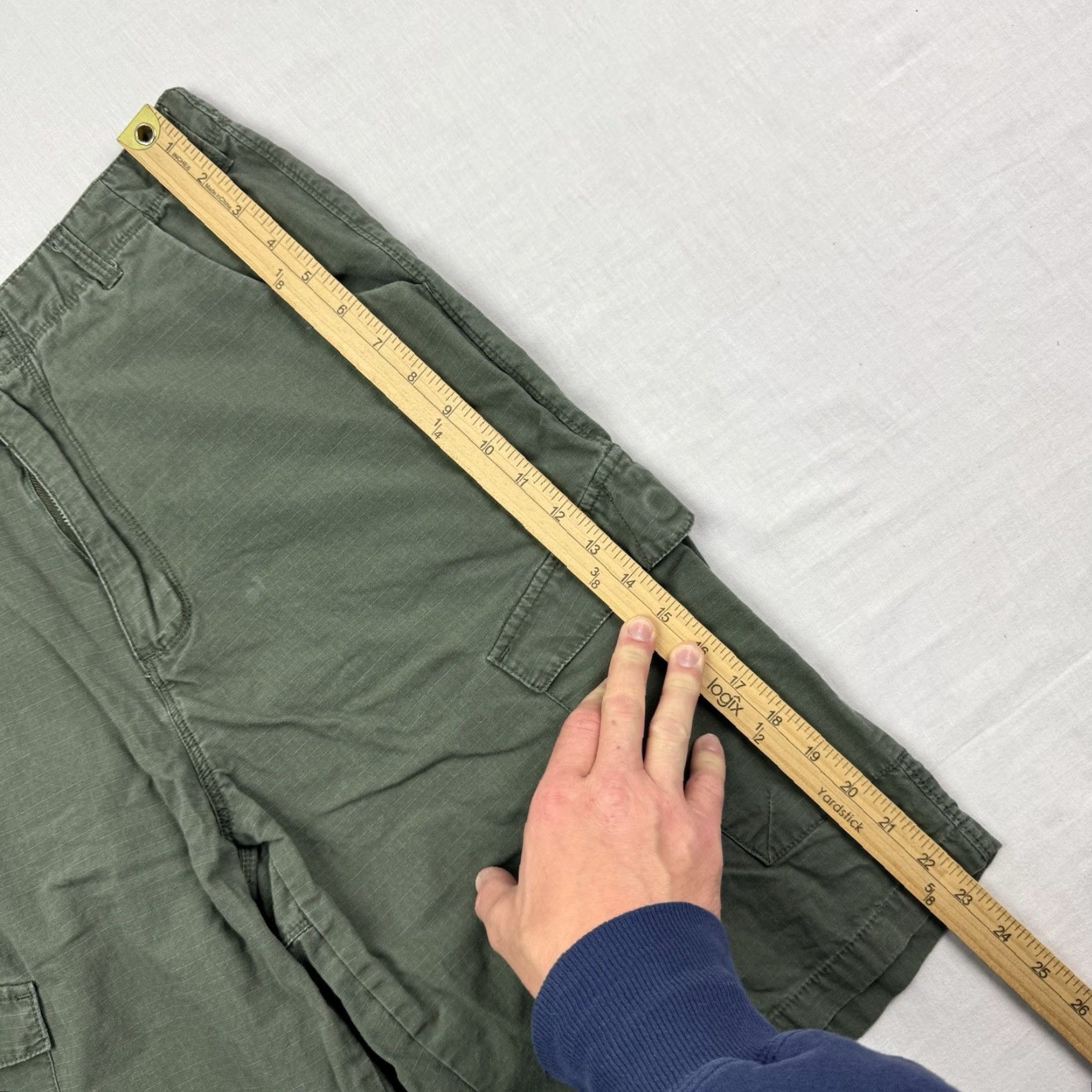 Vintage VINTAGE No Boundaries Cargo Shorts Men 34 Green 90s Grunge Hipster Outdoor Casual Size US 34 / EU 50 - 5 Thumbnail