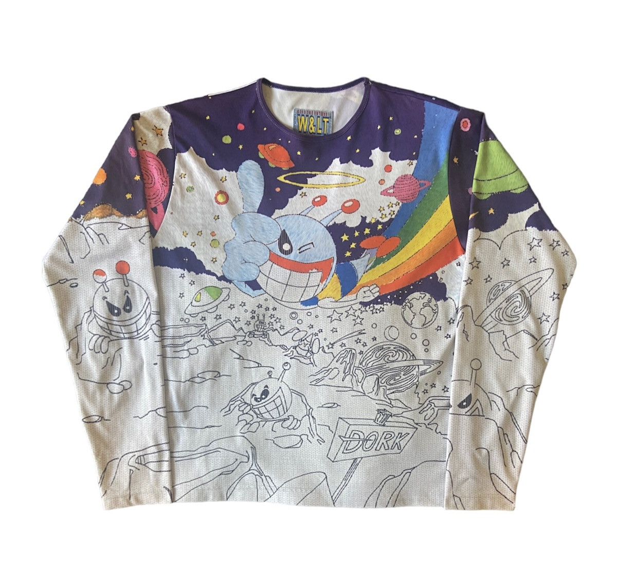 Walter Van Beirendonck 90's W< PukPuk In Space Mesh Longsleeve 