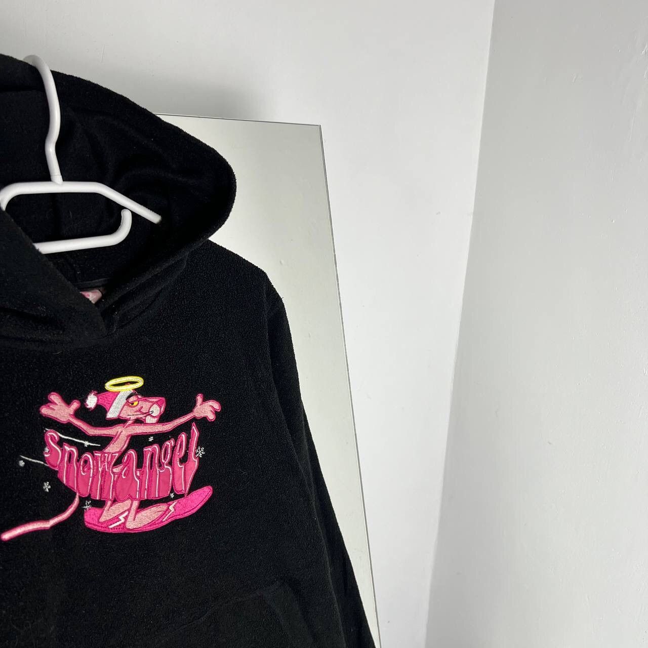 Disney Snowangel Pink Panther Teddy Hoodie Fleece Vintage Y2K Style Size L / US 10 / IT 46 - 2 Thumbnail