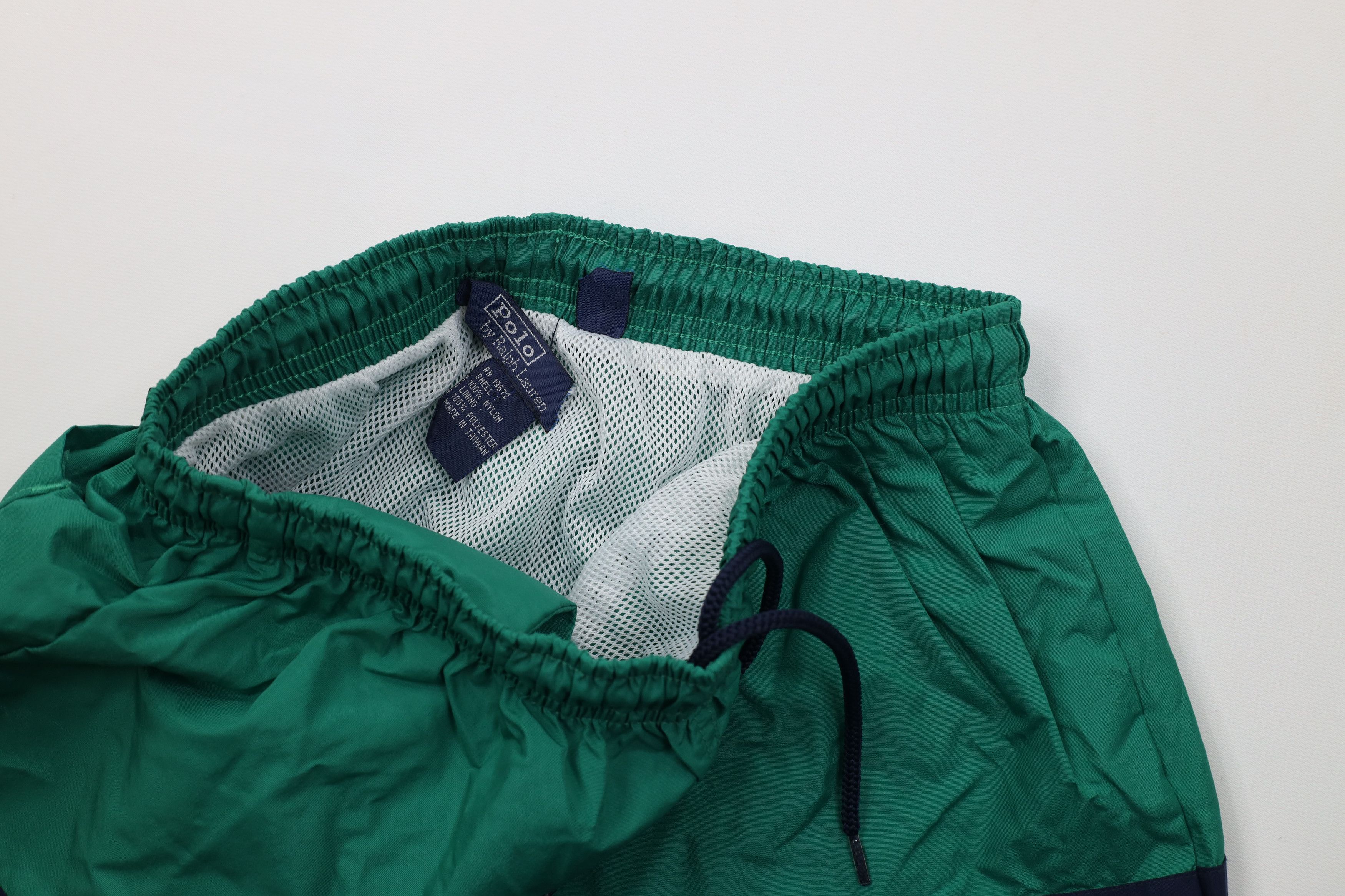 Polo Ralph Lauren Vintage 90s Ralph Lauren Stencil Stamp Lined Shorts Trunks Size US 30 / EU 46 - 7 Thumbnail