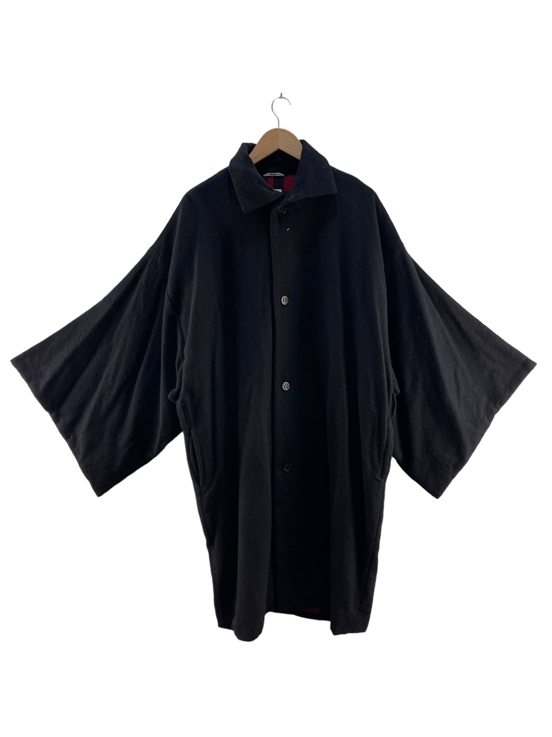 image of Sou Sou Wool Jacket Kimono Style in Black, Men's (Size Large)