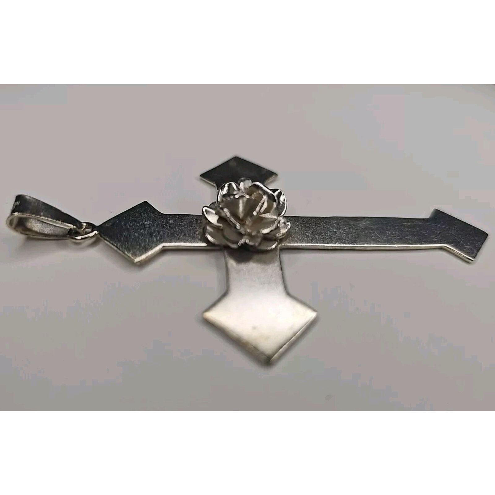 Other Silver 925 Cross Crucifex Pendant Charm Rose Size ONE SIZE - 5 Thumbnail