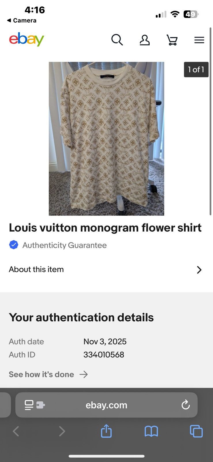 Louis Vuitton Louis Vuitton All-Over Monogram Tee Size US L / EU 52-54 / 3 - 6 Thumbnail