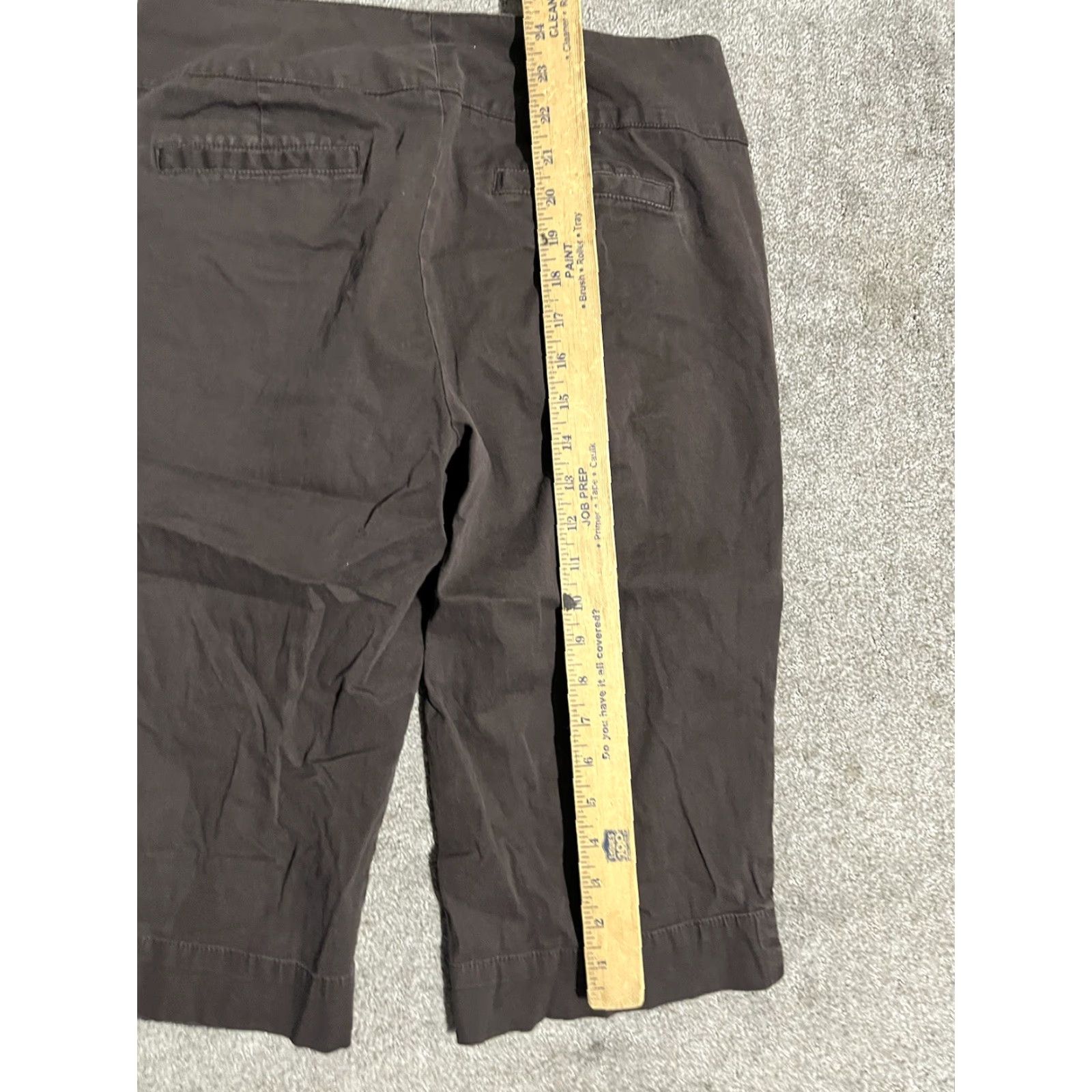 Dockers VINTAGE Dockers Women Capri Pants 10P Mid Rise Stretch Cropped Brown Cotton Spandex Size 32" / US 10 / IT 46 - 5 Thumbnail
