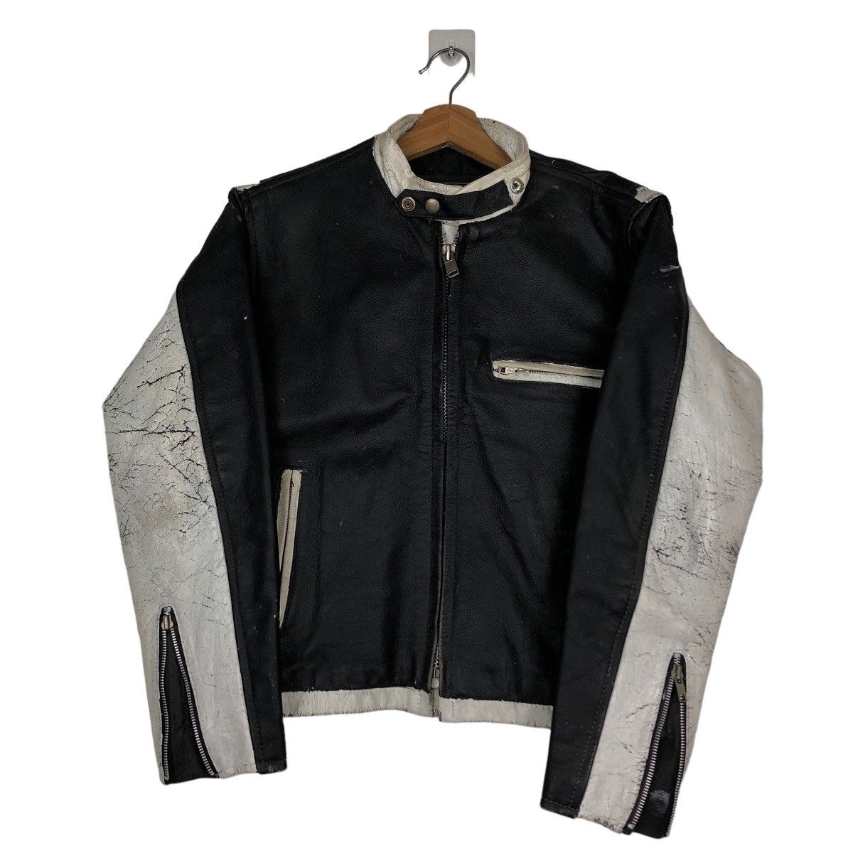Hein Gericke 🔥Vtg Biker Leather Jacket Racer Eezan Garments Japan Size US M / EU 48-50 / 2 - 1 Thumbnail