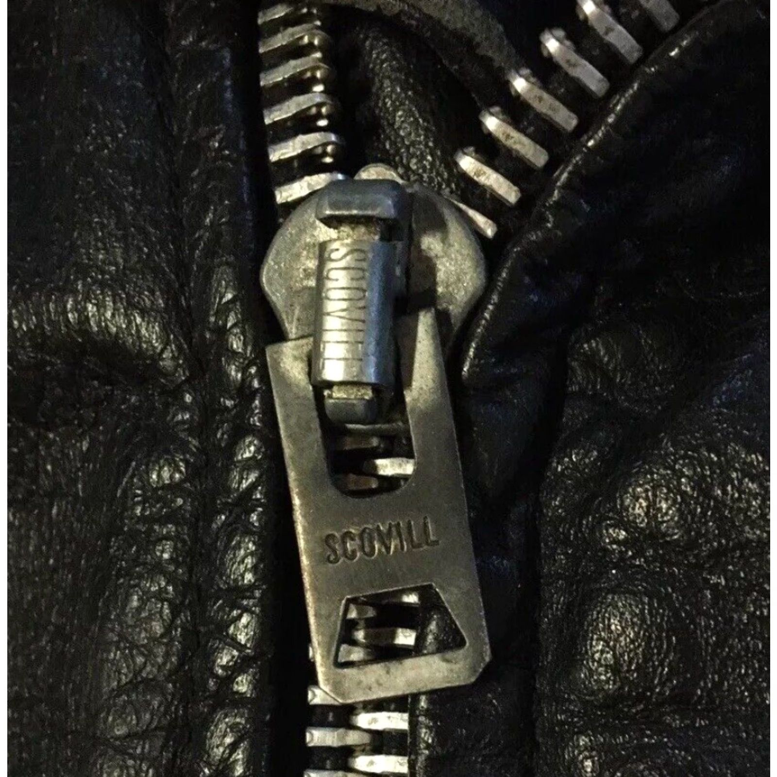 Vintage VINTAGE Cafe Racer Leather Motorcycle Jacket 48 Mens Black Scovill Zipper 60s 70s Bomber Grunge Punk USA USA Size US M / EU 48-50 / 2 - 2 Thumbnail