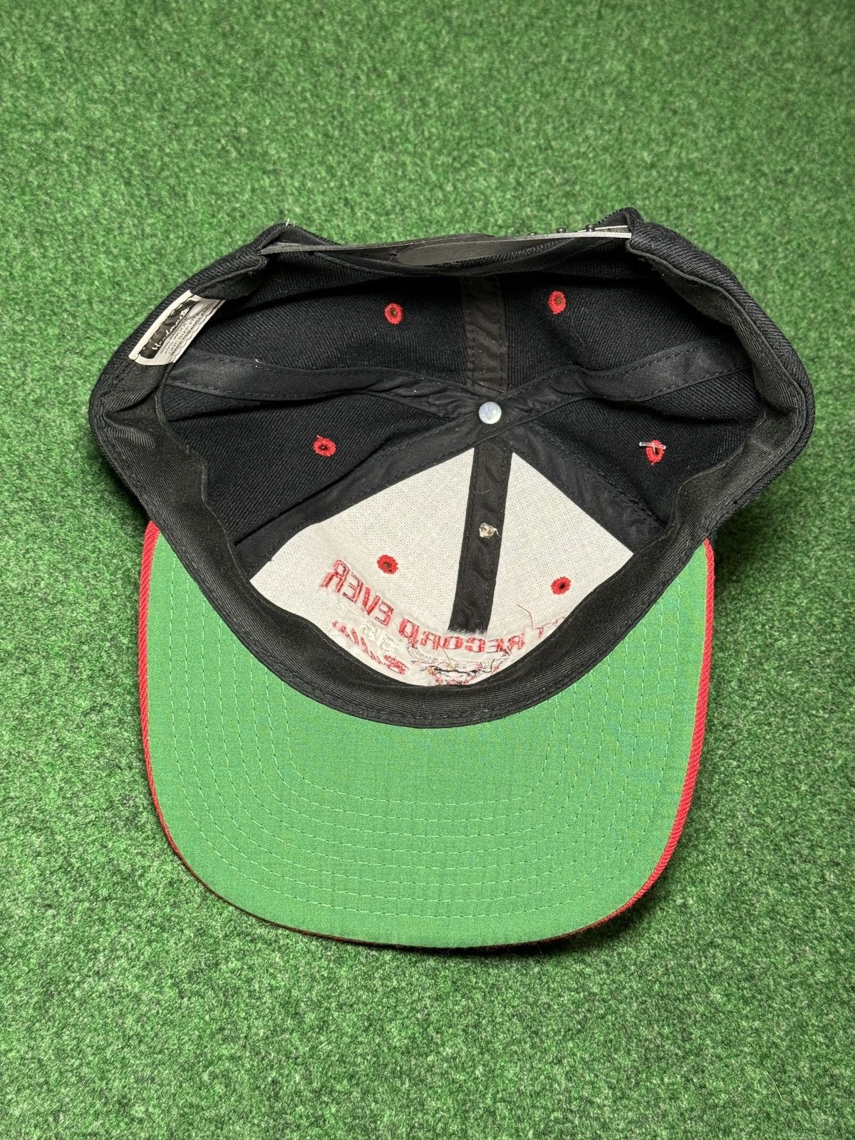 Vintage Vintage Chicago Bulls Record 90s NBA Jordan Snapback Hat Size ONE SIZE - 6 Thumbnail