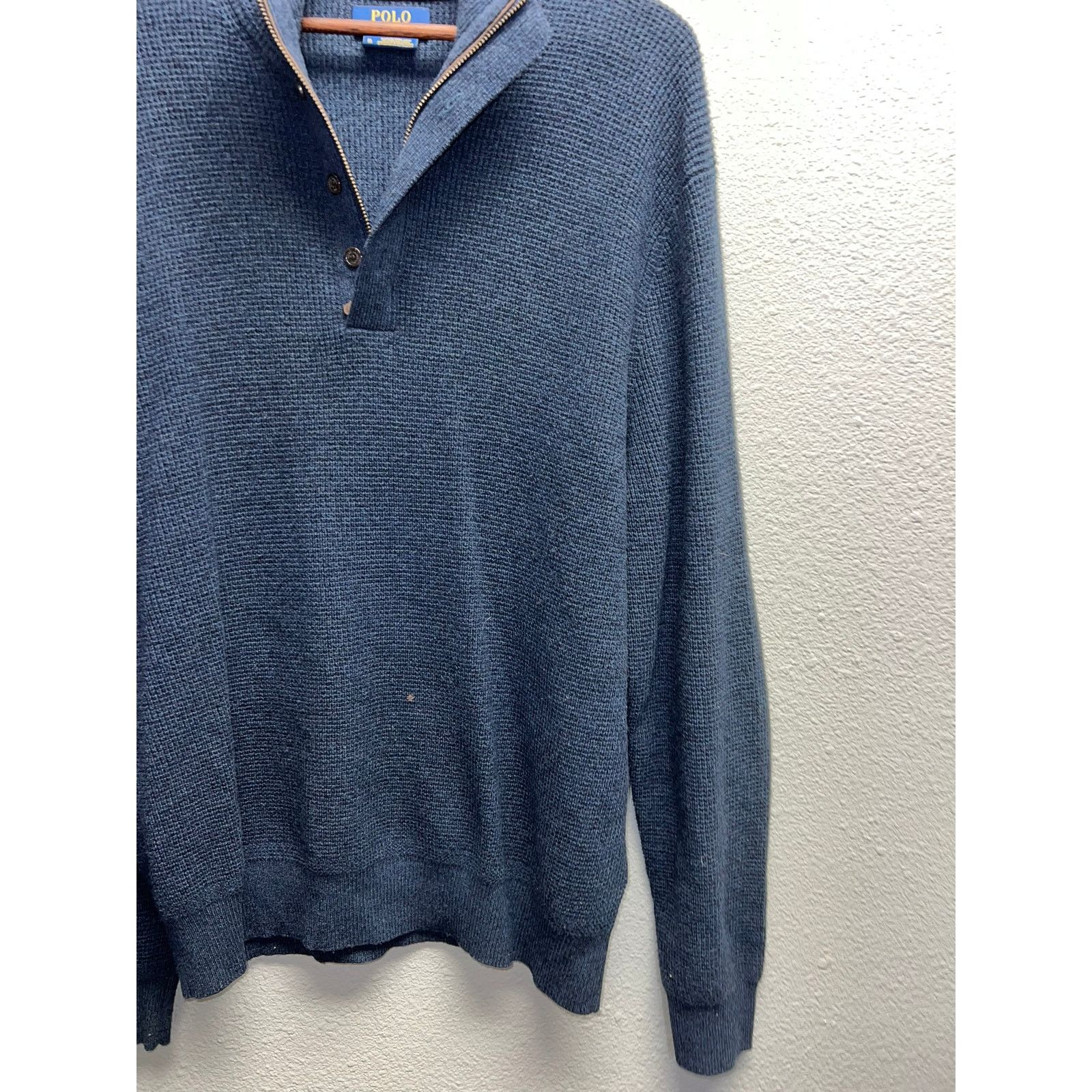Polo Ralph Lauren Polo Ralph Lauren 1/4 Zip Sweater PRL Hong Kong Blue XL Size US XL / EU 56 / 4 - 4 Thumbnail