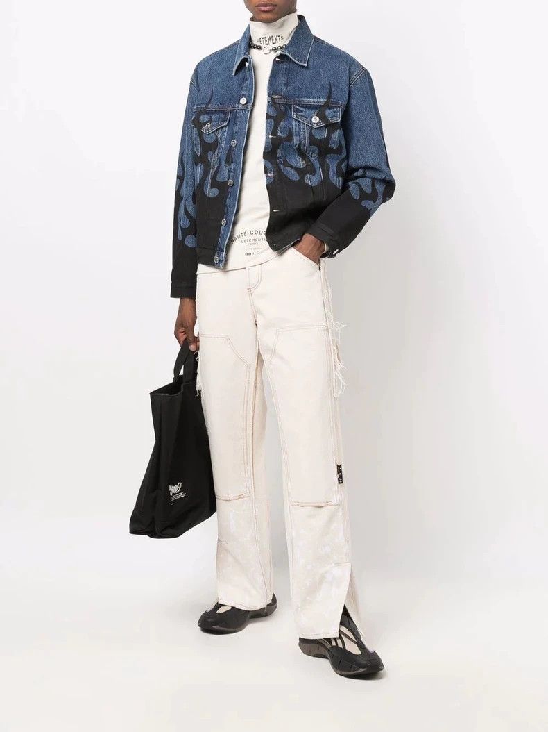 Vetements Vetements Flame Denim Jean Jacket Size US M / EU 48-50 / 2 - 8 Thumbnail
