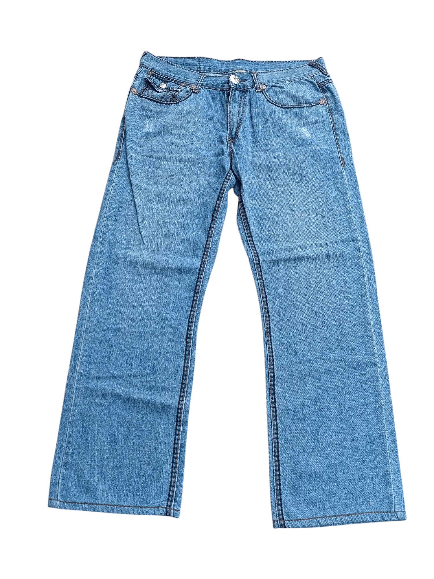 True Religion True Religion Joey Super T Distressed Baggy Denim TR020 Size US 36 / EU 52 - 2 Thumbnail