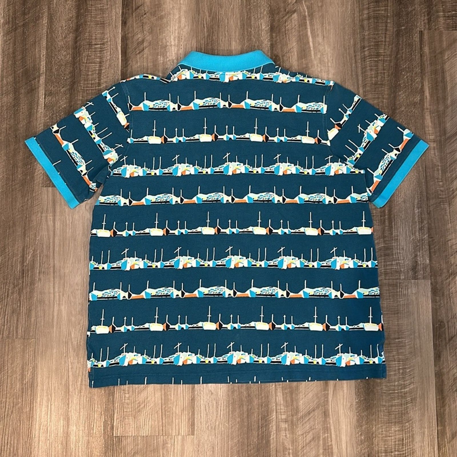 Lands' End Lands’ End Traditional Fit Docked Sailboats Polo - 2XL Size US XXL / EU 58 / 5 - 3 Thumbnail