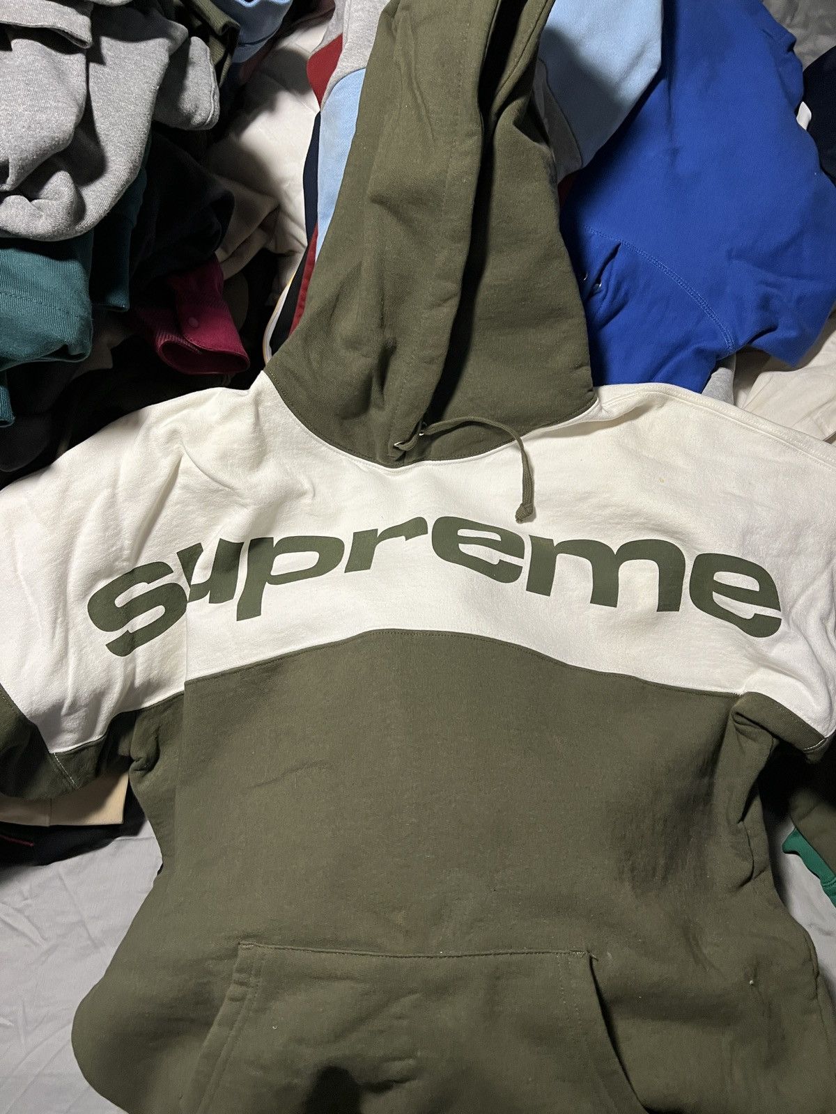 image of Supreme Big Logo Hoodie in White, Men's (Size XL)