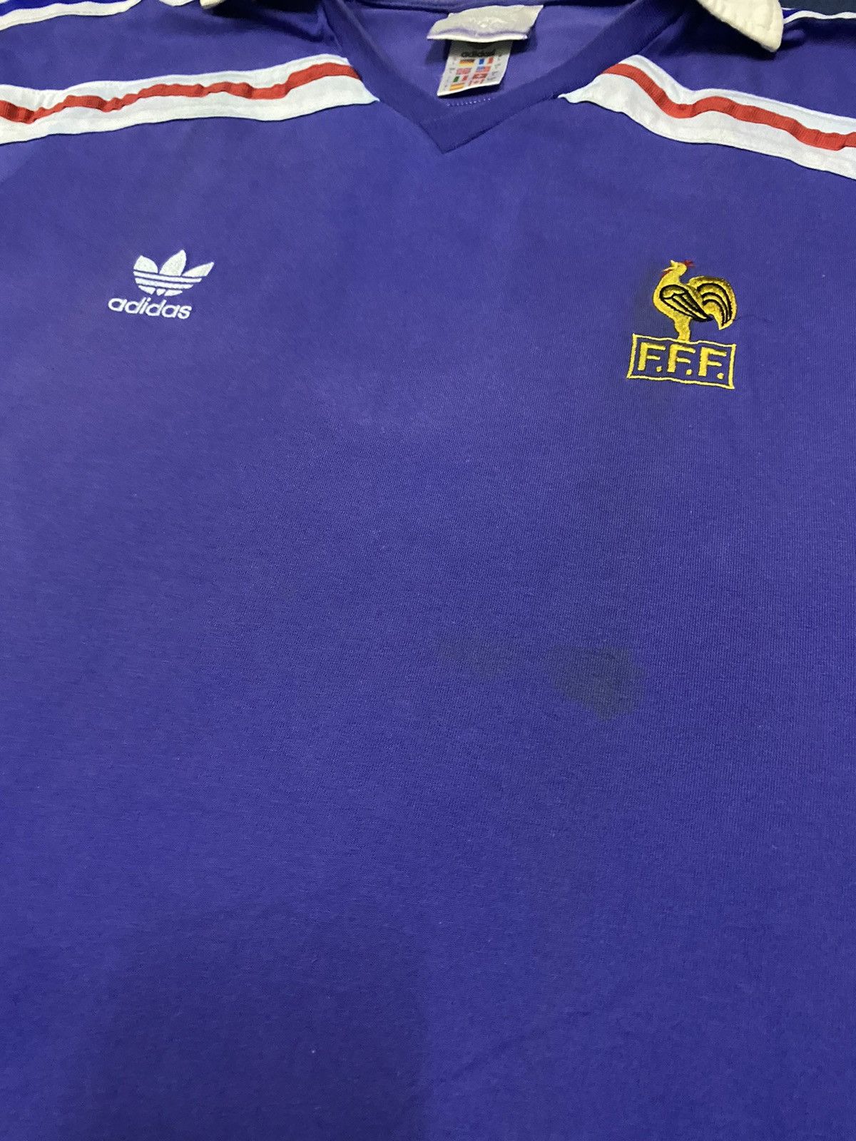 Adidas × Vintage Vintage 90s France International Football Club Polo Tshirt Size US L / EU 52-54 / 3 - 4 Thumbnail